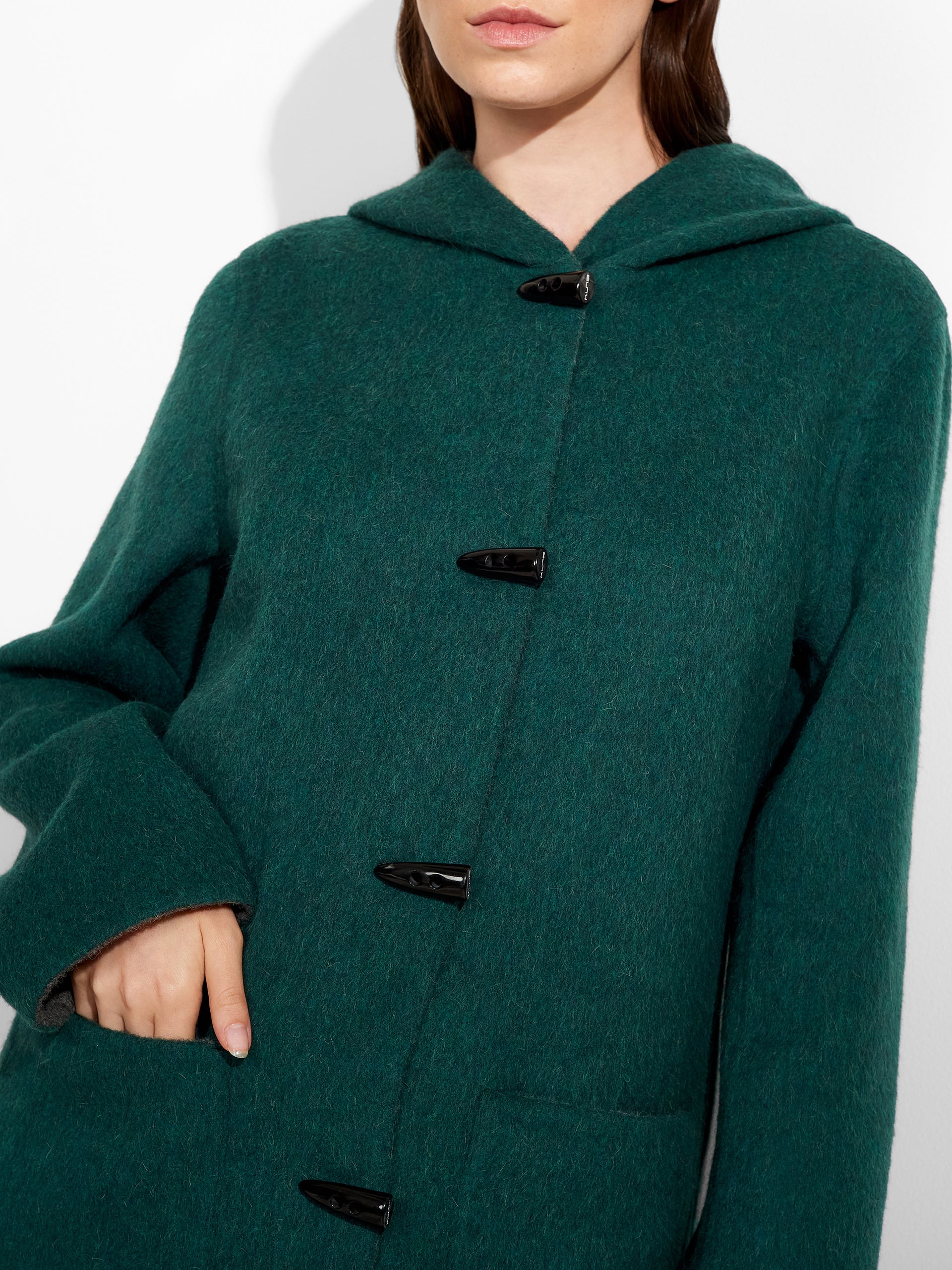 Alaia Coat Baby Alpaca Color Green - Paz Lifestyle 