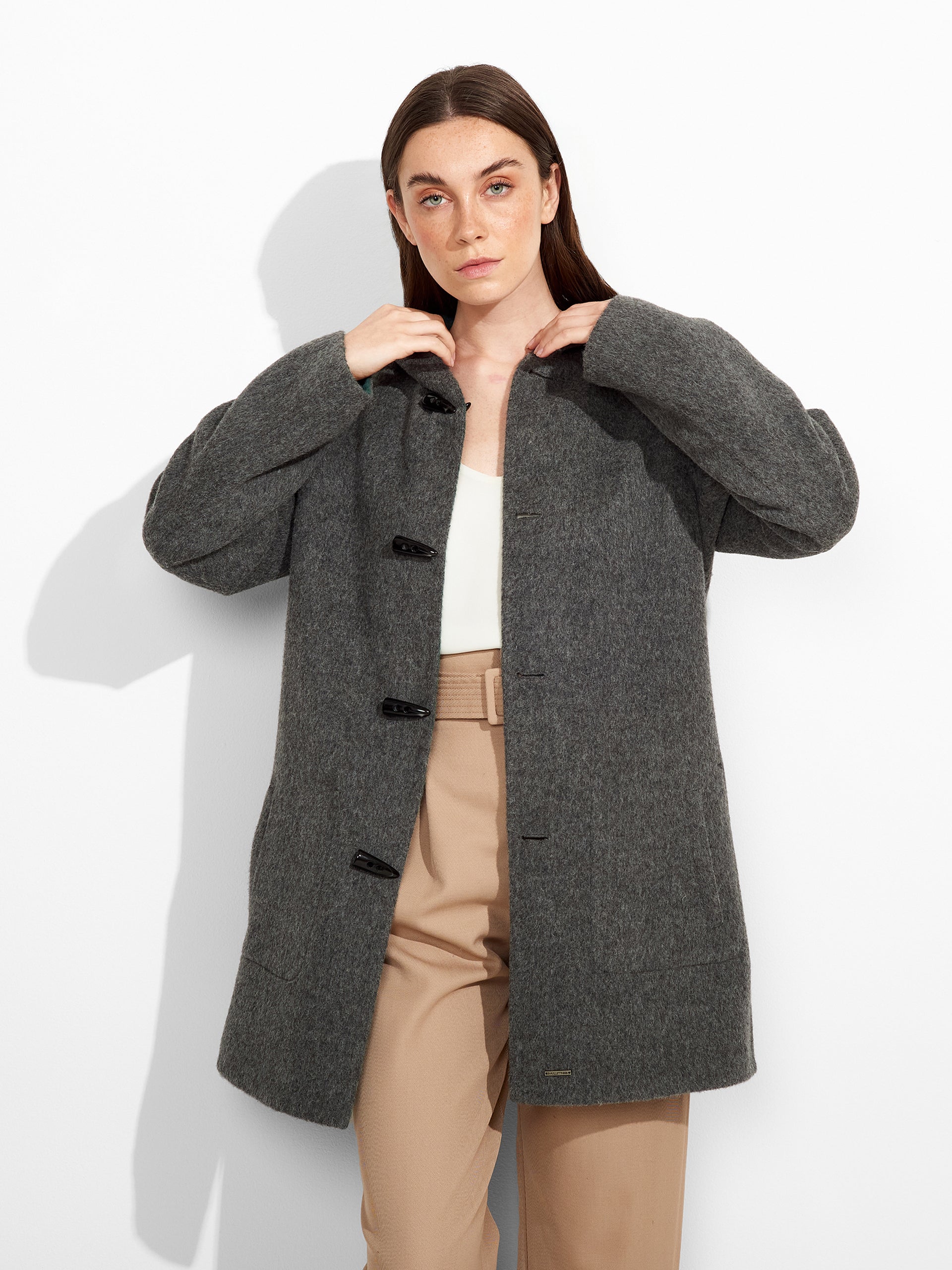 Alaia Coat Baby Alpaca Color Green - Paz Lifestyle 