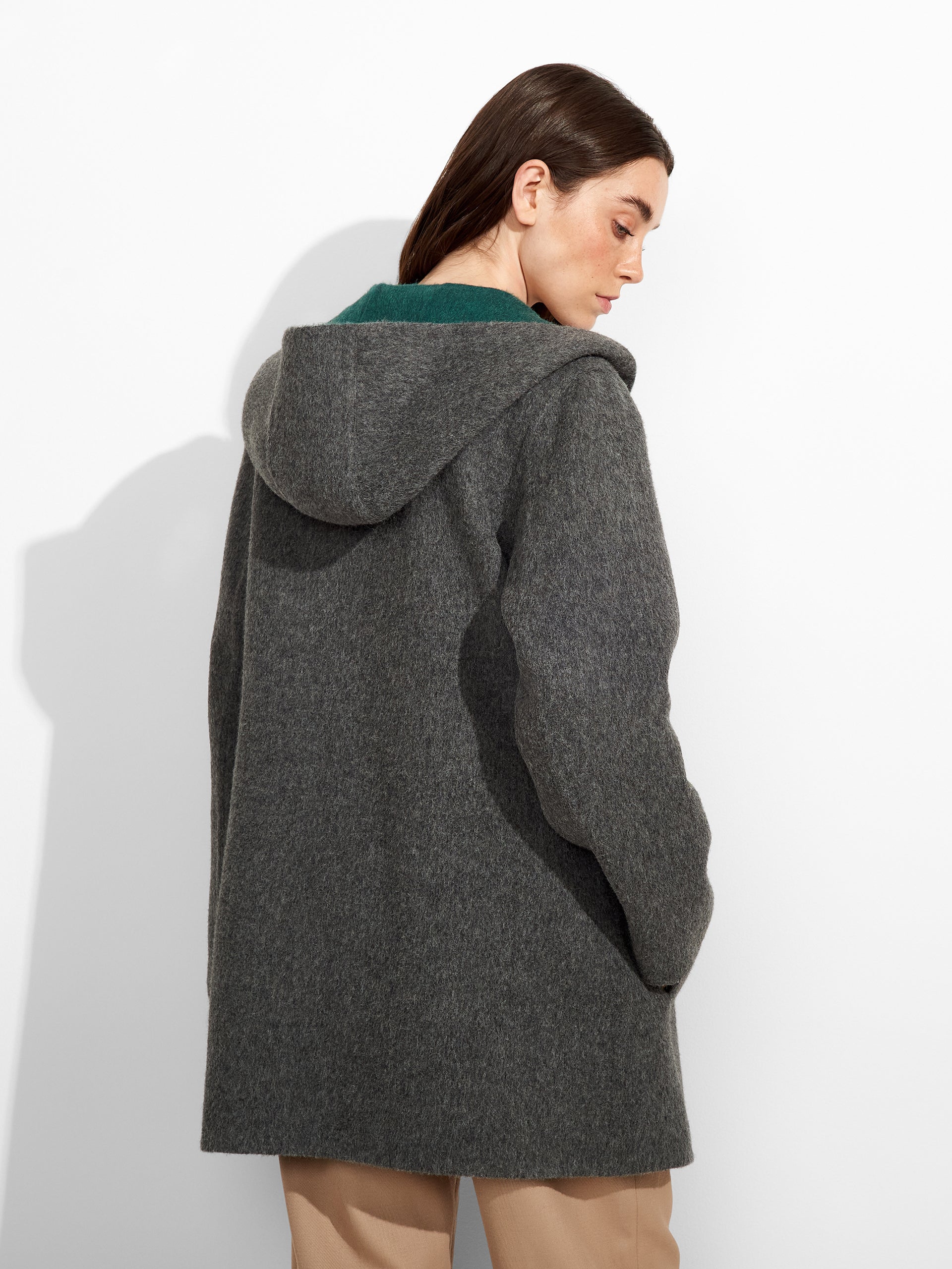 Alaia Coat Baby Alpaca Color Green - Paz Lifestyle 