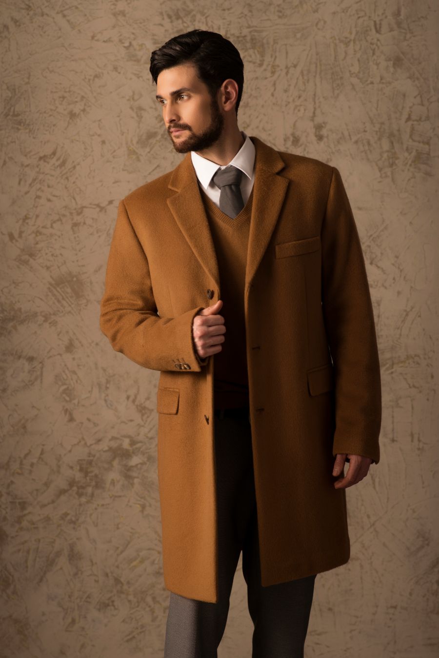 Boris Coat Vicuña Color Camel