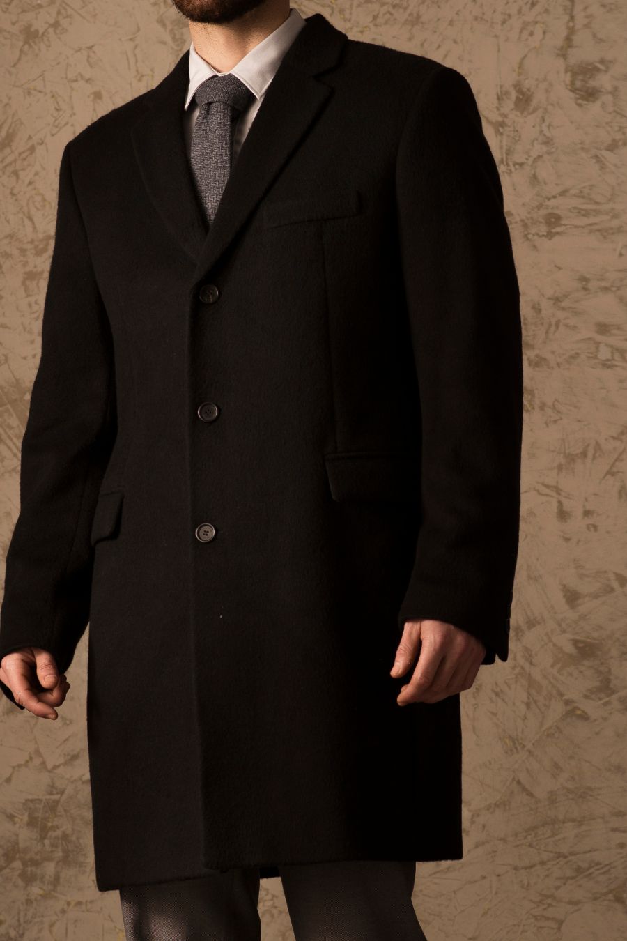 Boris Coat Vicuña Color Black