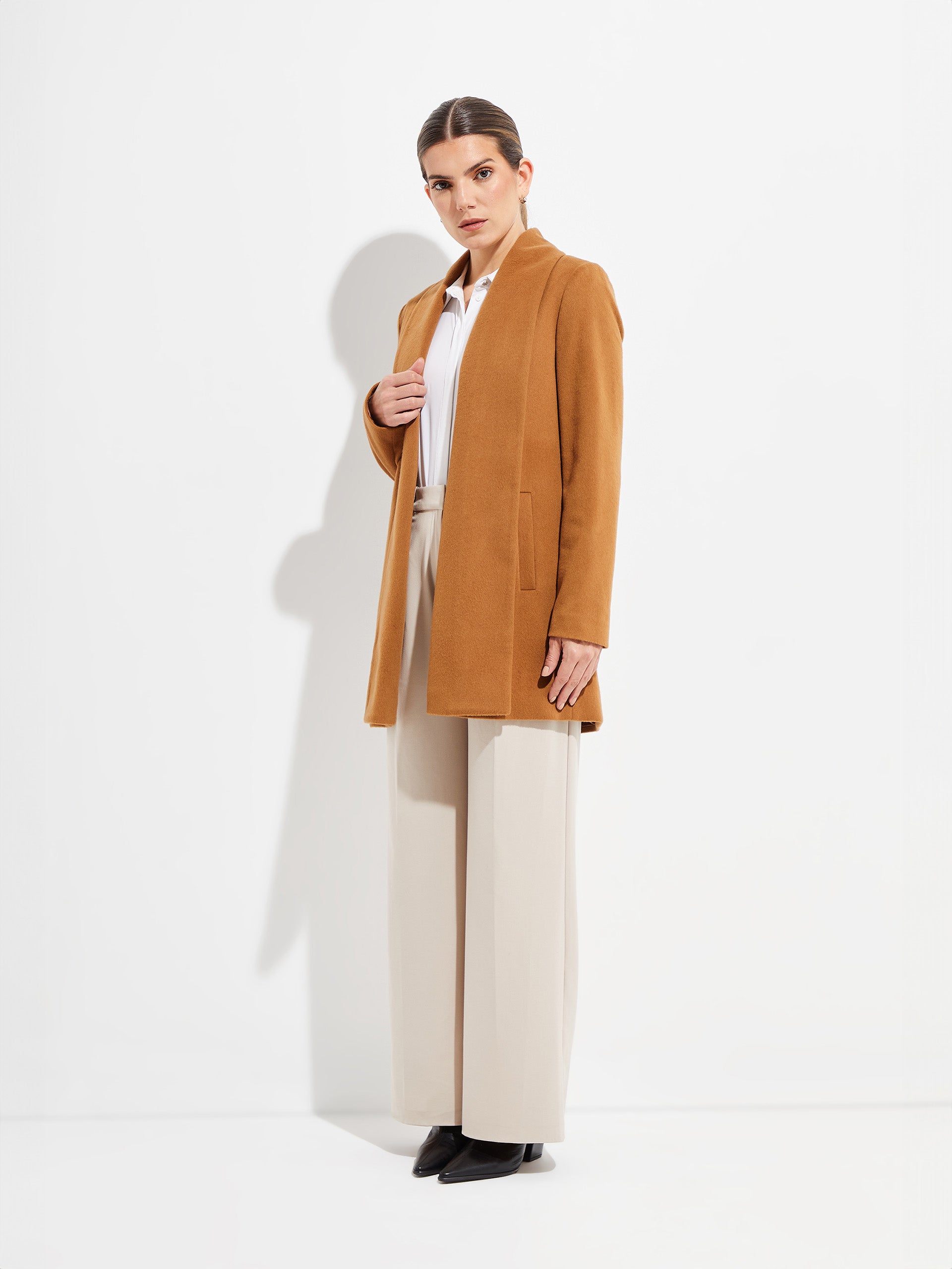 Short Swing Coat Vicuña Color Camel