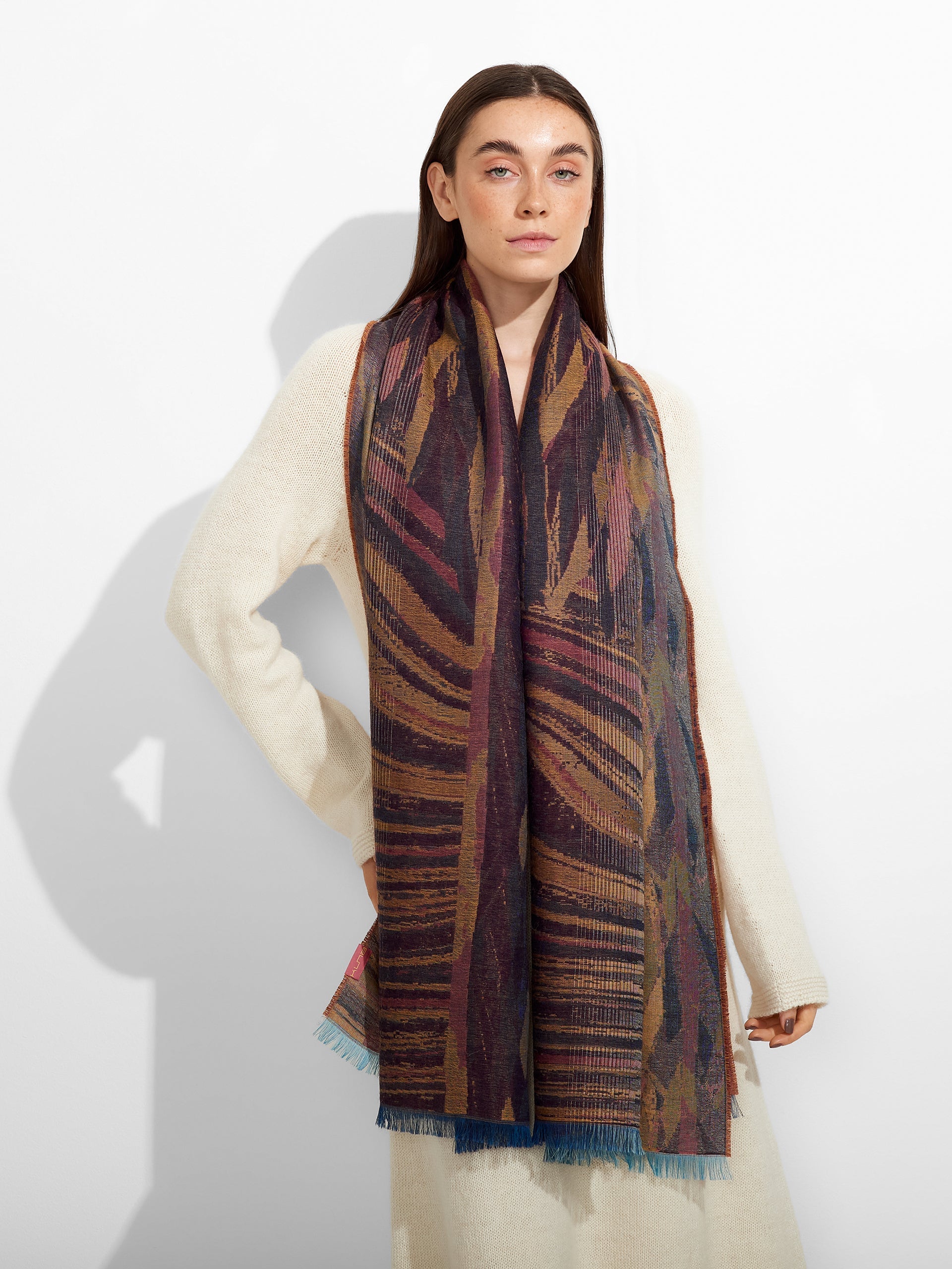 Zubi Shawl Baby Alpaca Color Pink