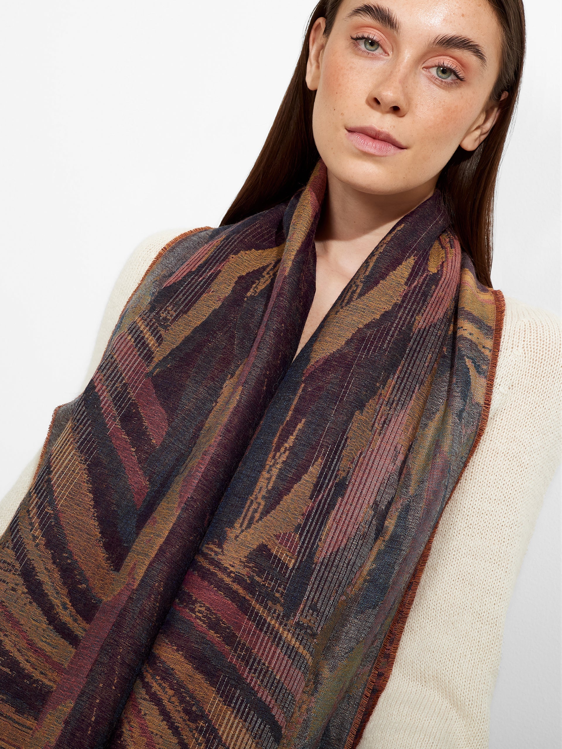 Zubi Shawl Baby Alpaca Color Pink