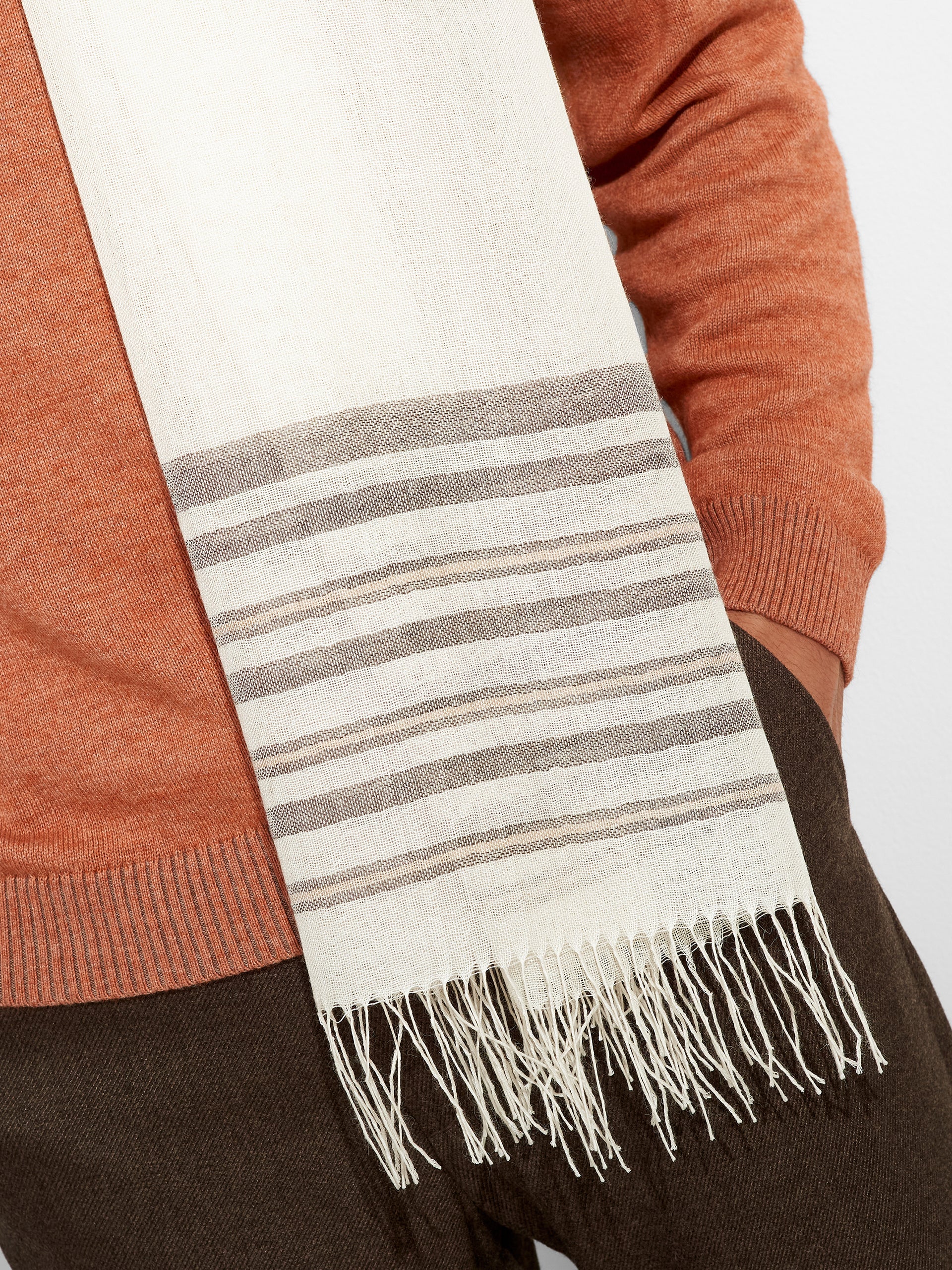 Mao Shawl Baby Alpaca Color Ecru