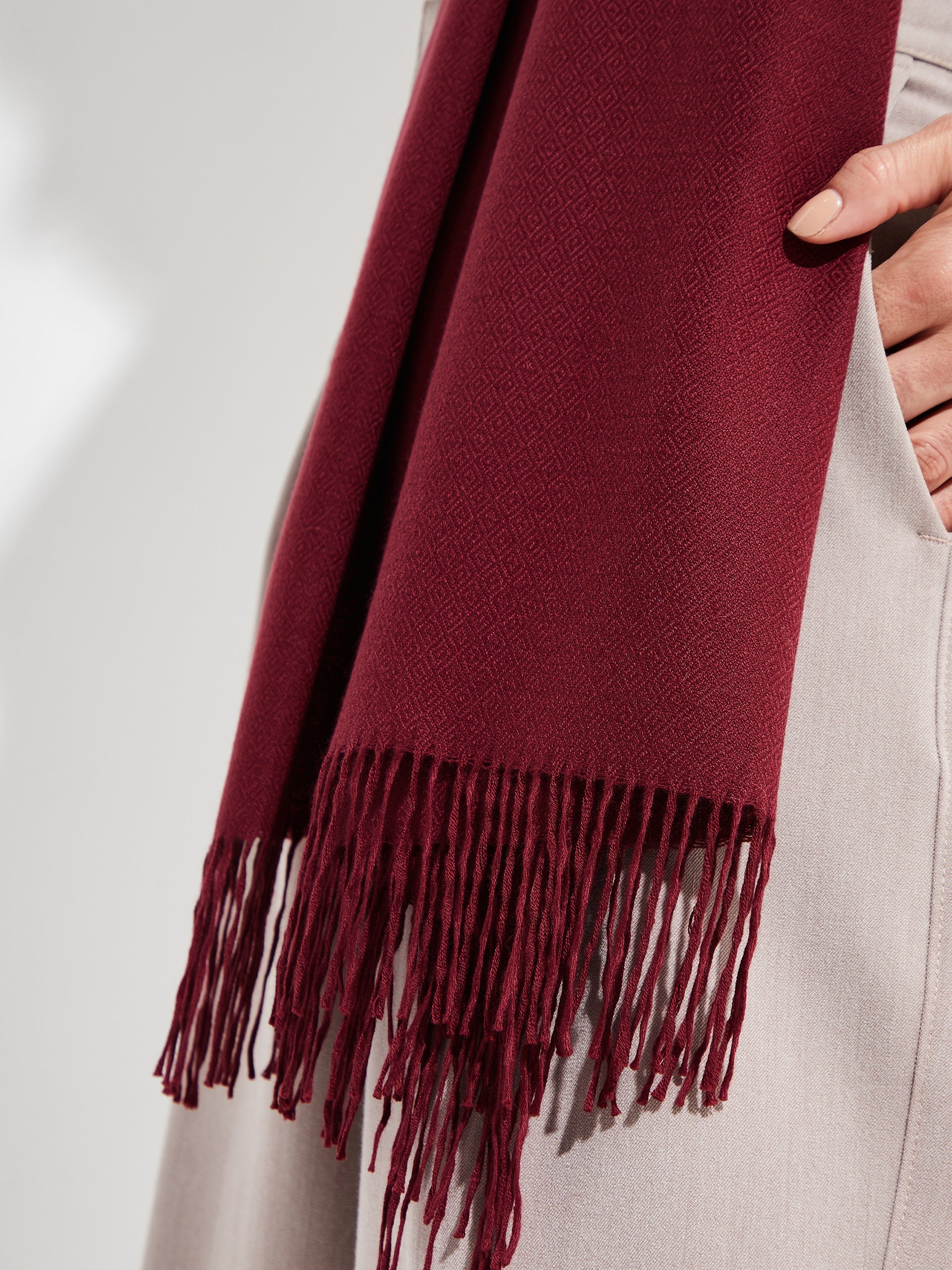 Bellinzona Shawl Vicuña Color Burdeo