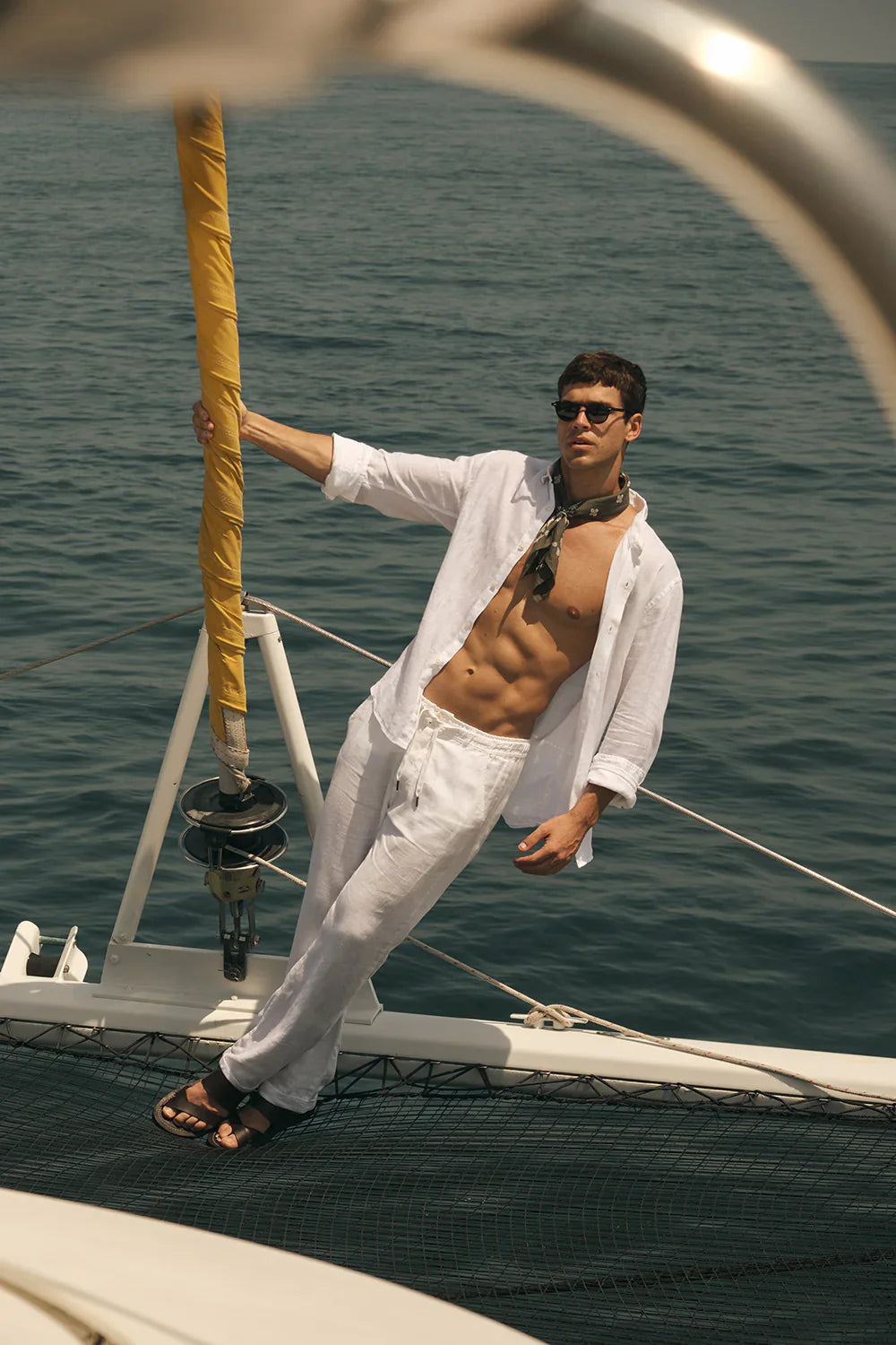 Linen Cabo Pants White by Ilot - Paz Lifestyle 