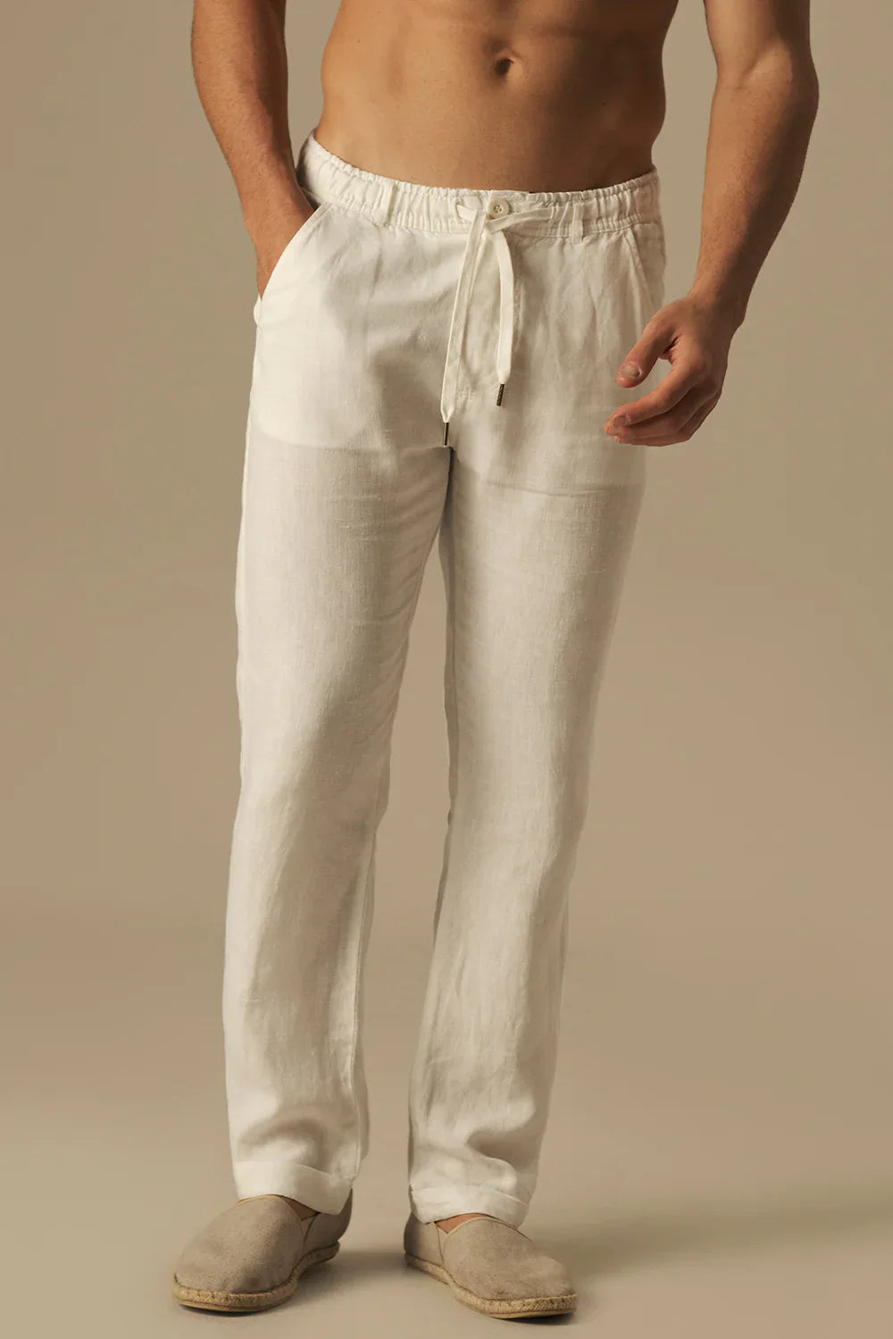 Linen Cabo Pants White by Ilot - Paz Lifestyle 