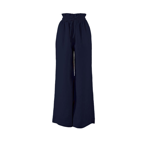 Kampot High Waisted Lounge Pant in Navy - Paz Lifestyle 