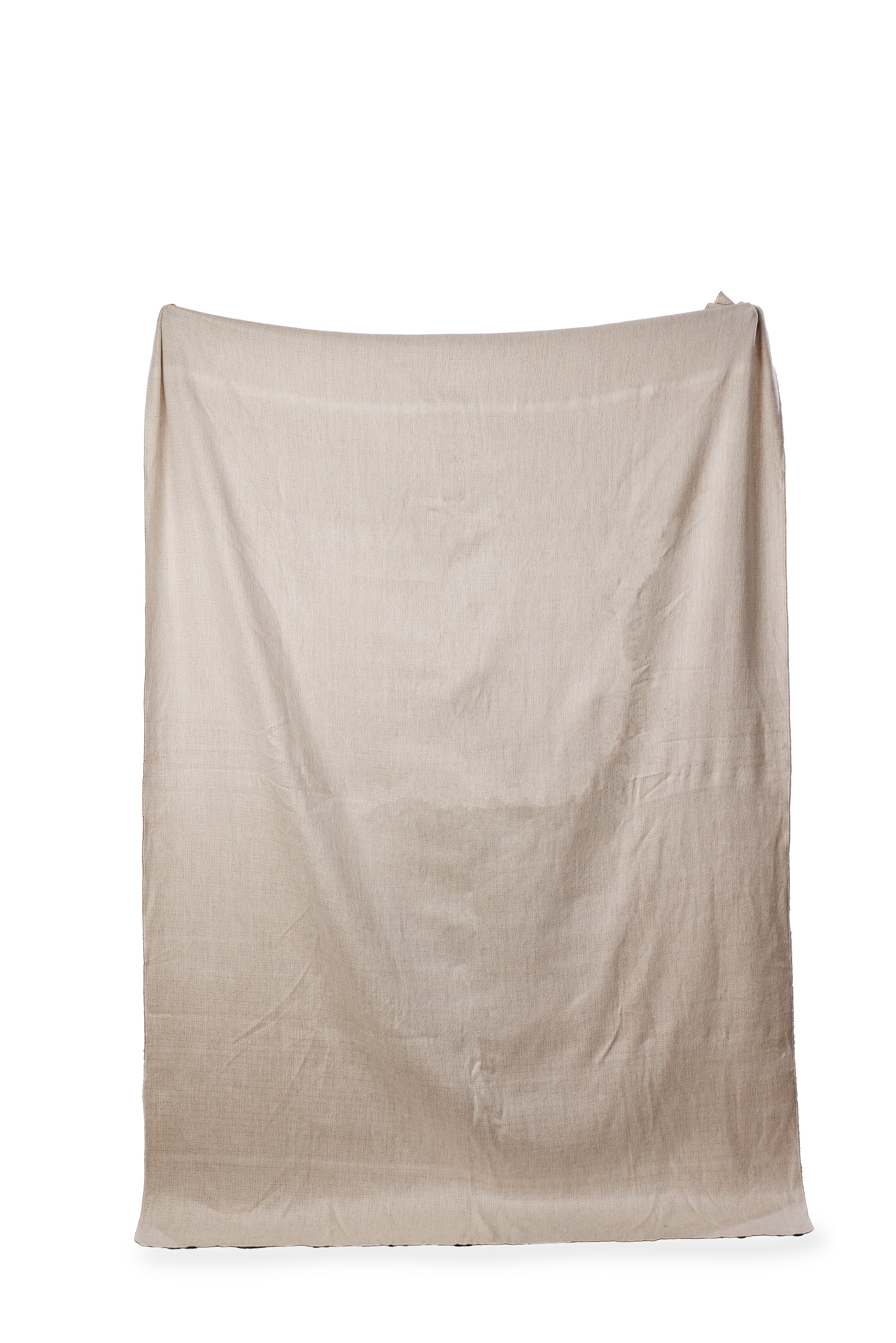 Kani Collection - Handwoven Reversible Camel & Cream Alpaca Throw Blanket From Ecuador