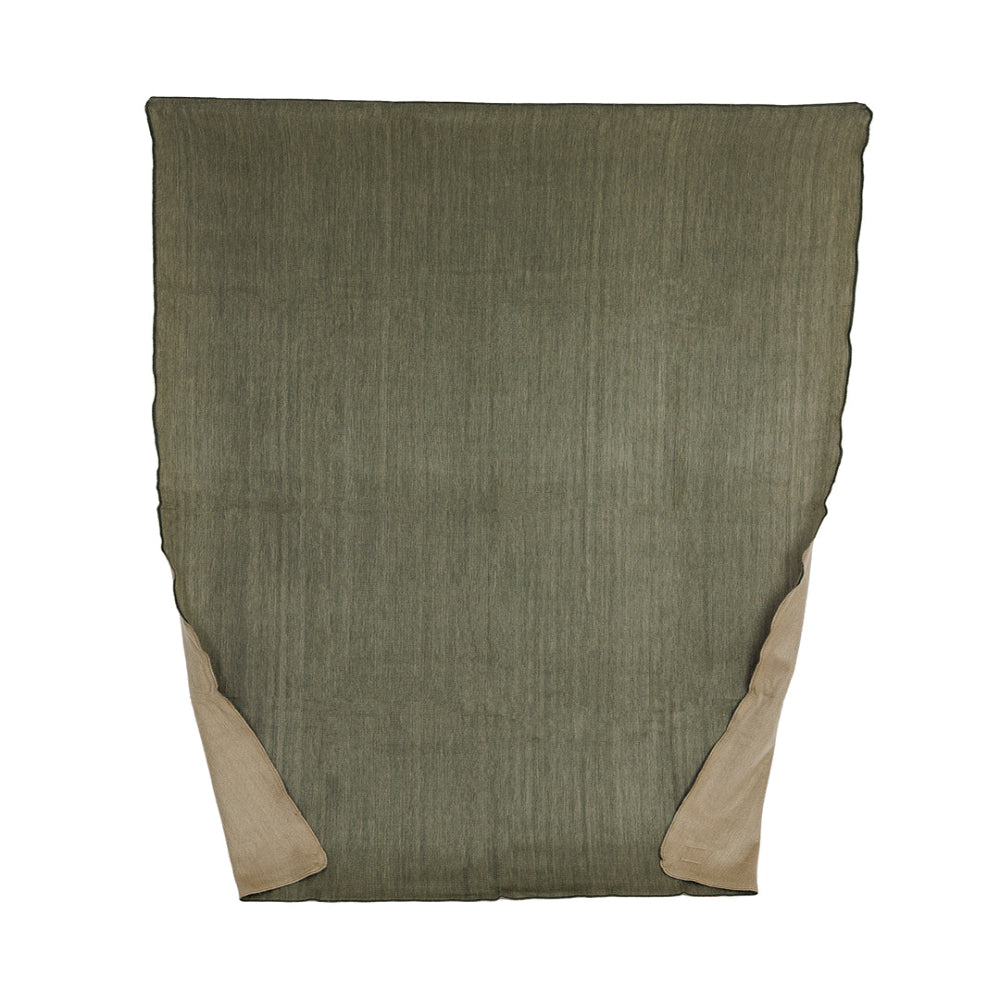 Kani Collection - Handwoven Reversible Khaki & Olive Green Alpaca Throw Blanket From Ecuador