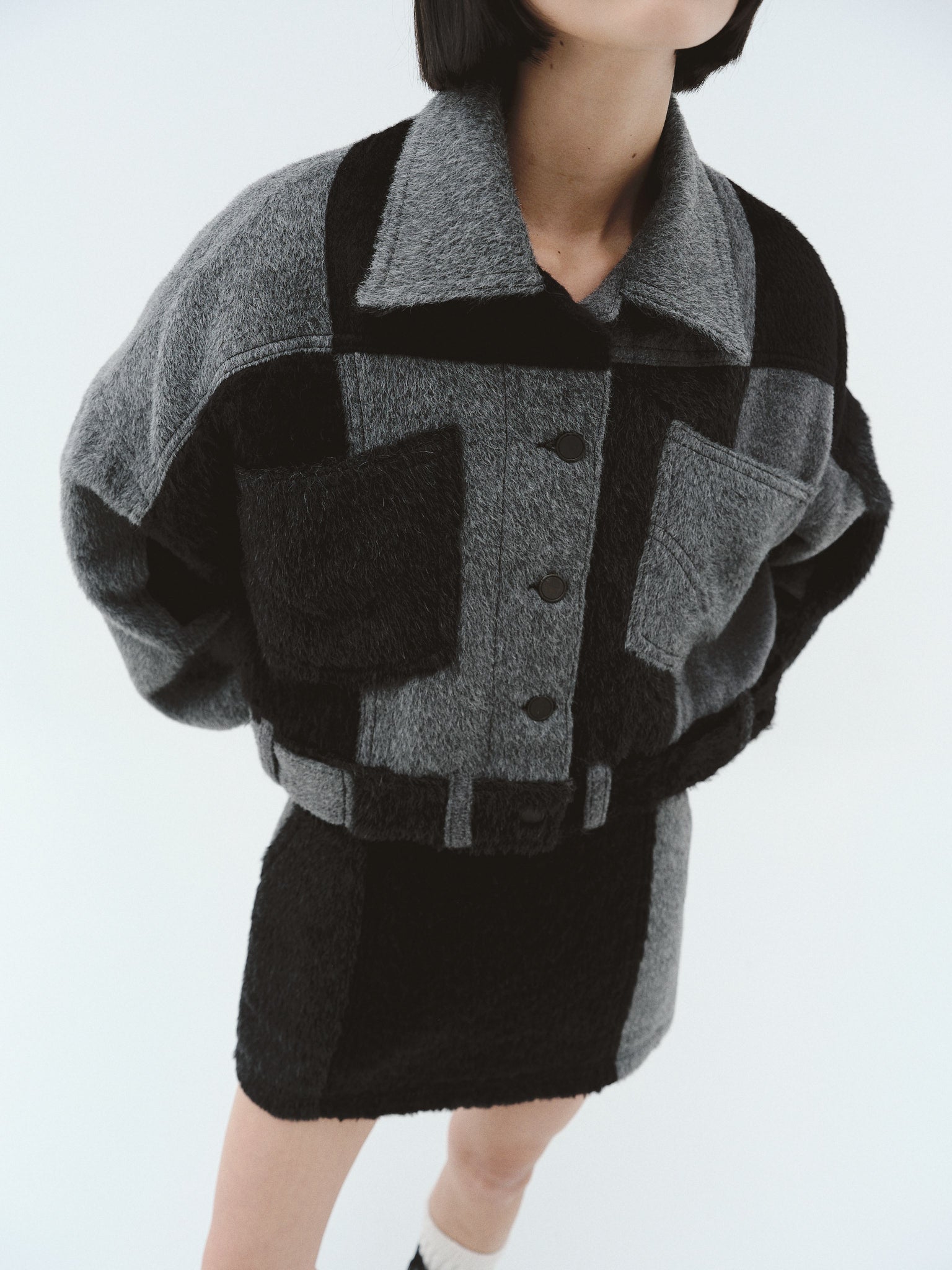 RENATA Alpaca Wool Jacket, Carbón | Pre-Order - Paz Lifestyle 