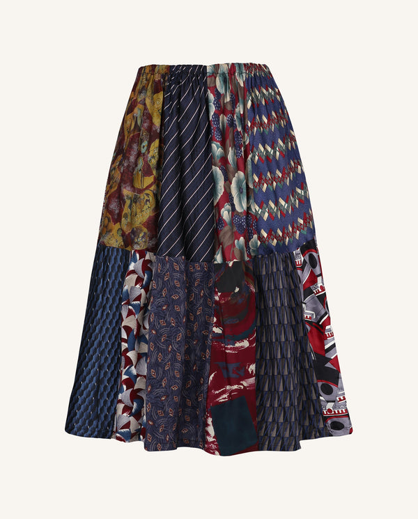 Corbatas Silk Tie Midi Skirt - Paz Lifestyle 