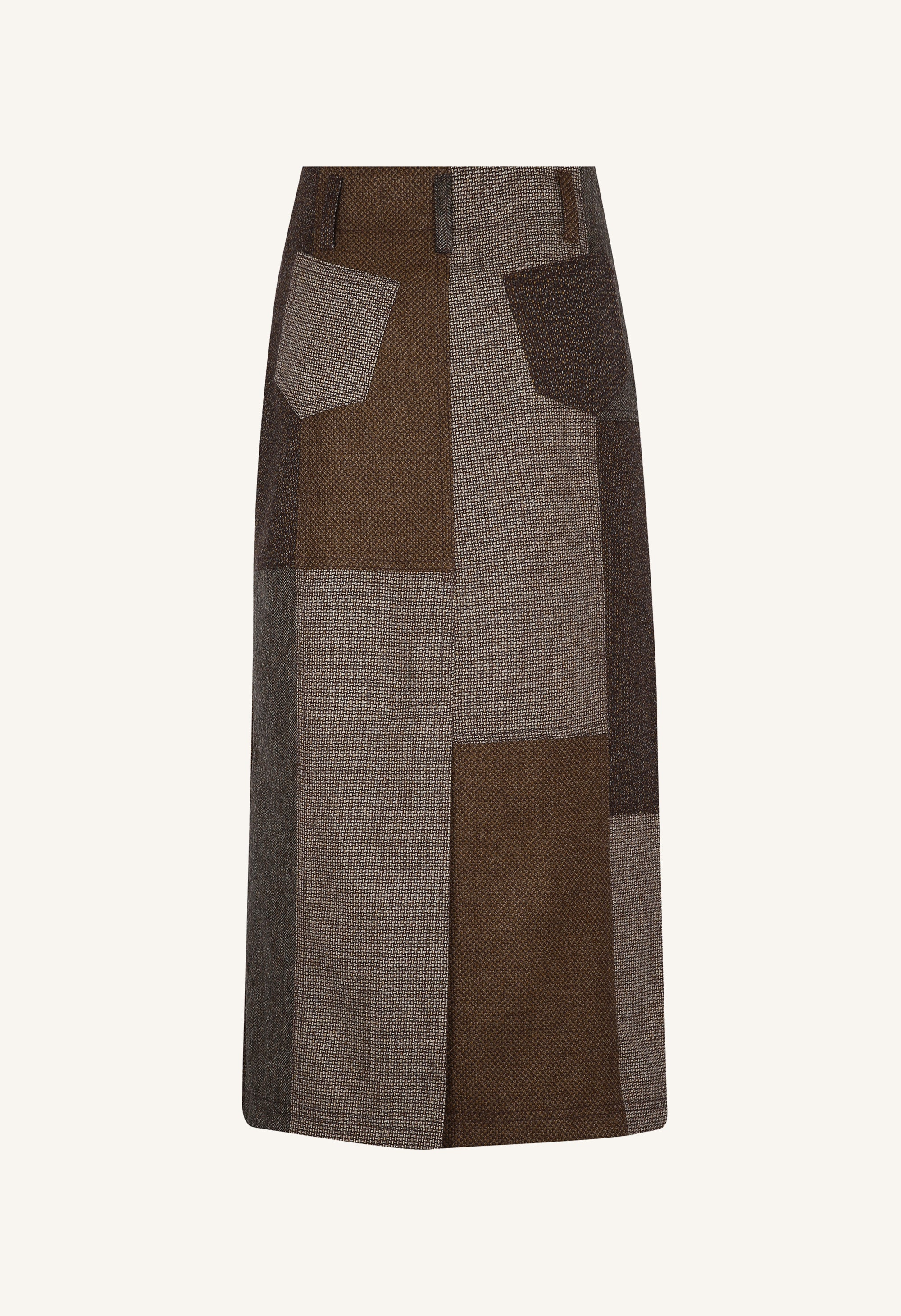Juana Skirt in Tostada Patchwork Merino Wool - Paz Lifestyle 