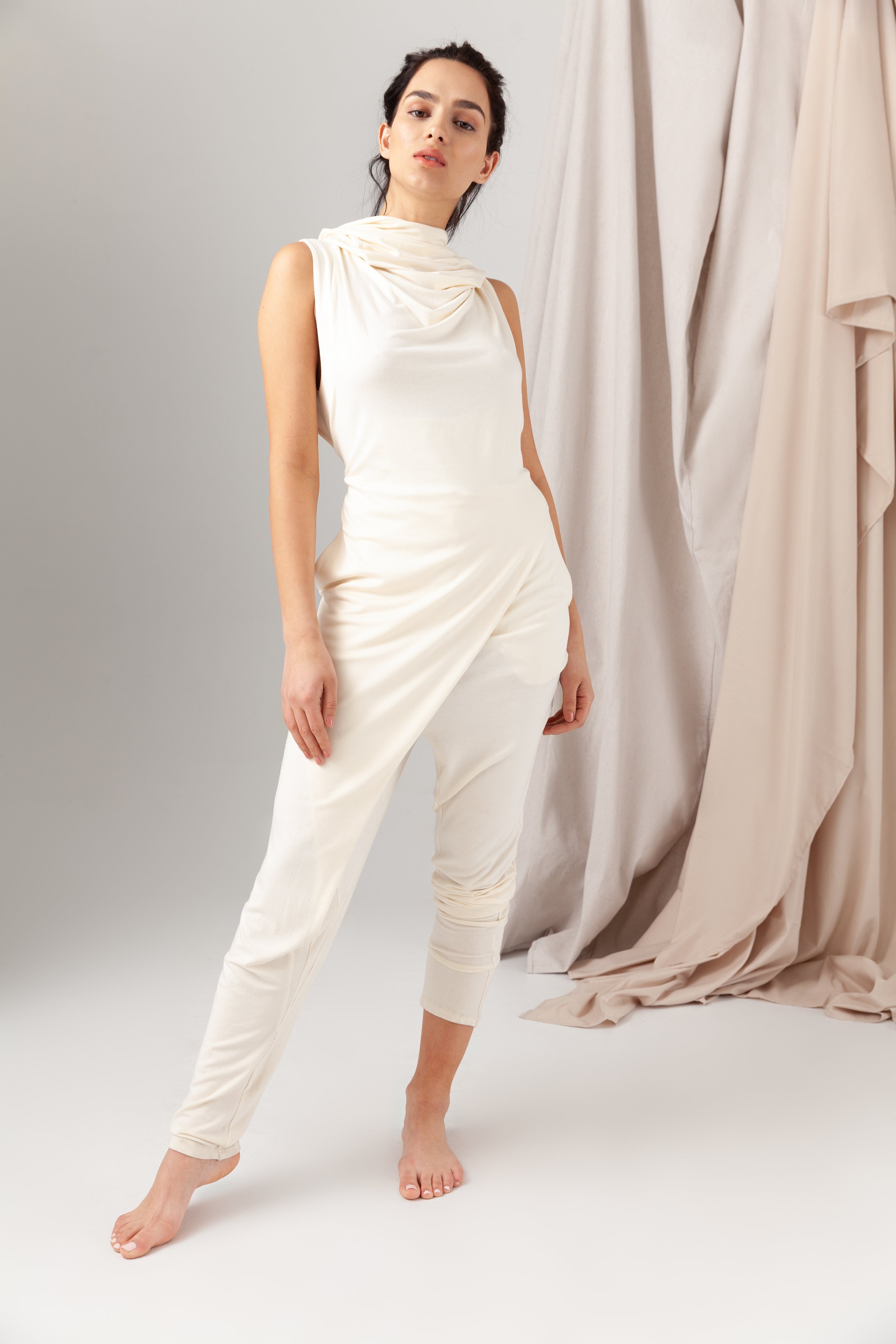 Sahara Jumpsuit - Ivory - Paz Lifestyle 