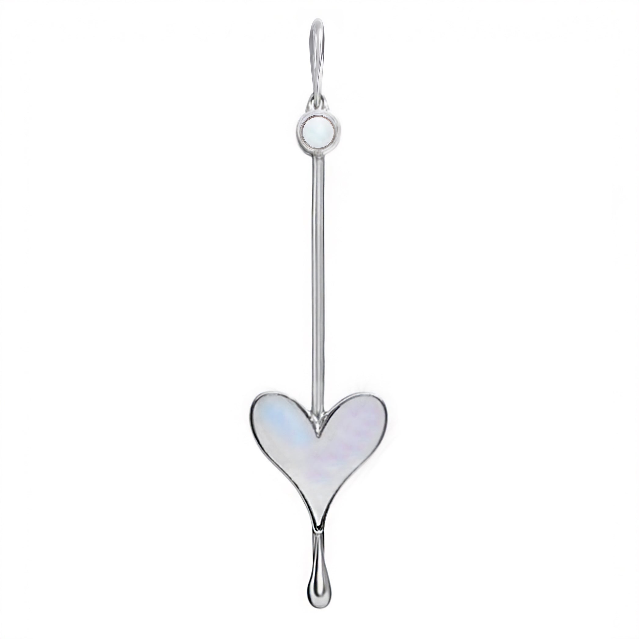 Love Wand Pendant in Sterling Silver and Mother-of-Pearl - Paz Lifestyle 