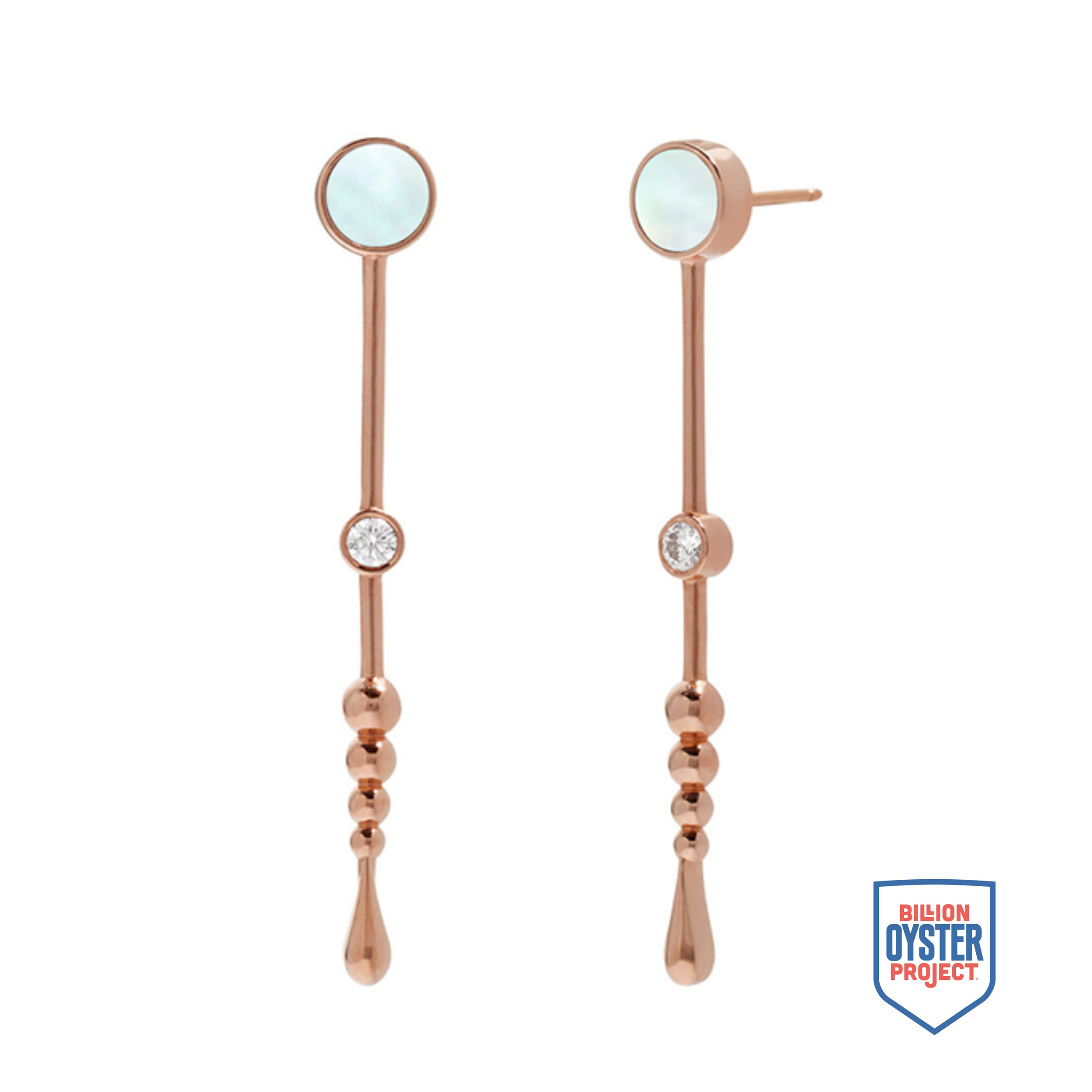 Loyalty Wand Earrings in Rose Gold - Paz Lifestyle 