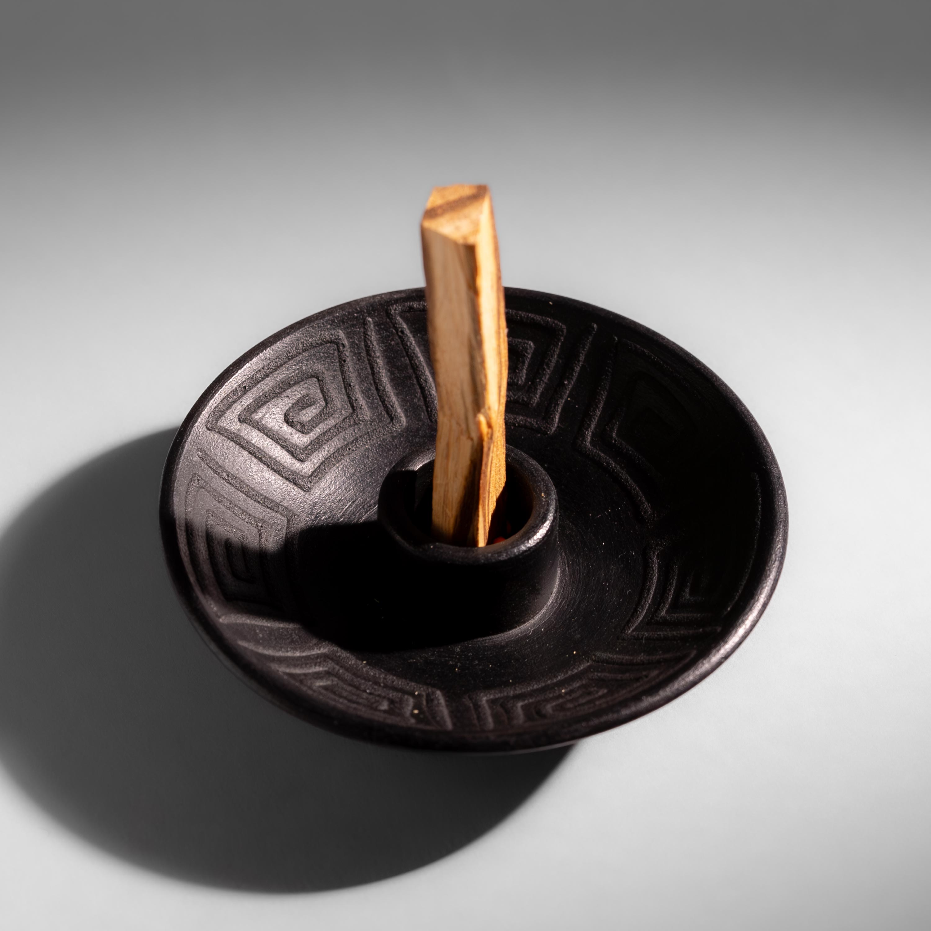 Palo Santo Holder Black Matte (with five Palo Santo Sticks) - Paz Lifestyle 