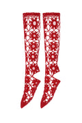 Flower Lace Socks Red