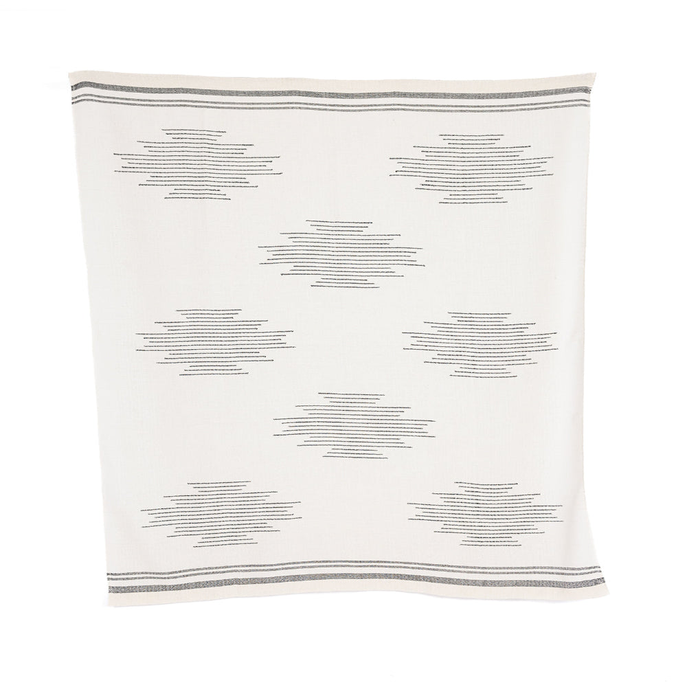 Miska Collection - Handloomed 100% Alpaca Throw Blanket from Peru - Ink & Ivory Horizon