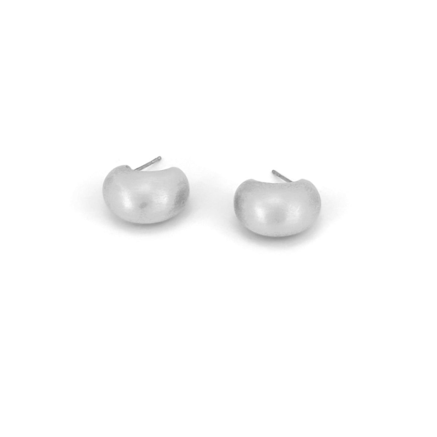 the silver lunar crescent earrings
