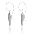 the silver long seashell earrings - Paz Lifestyle 