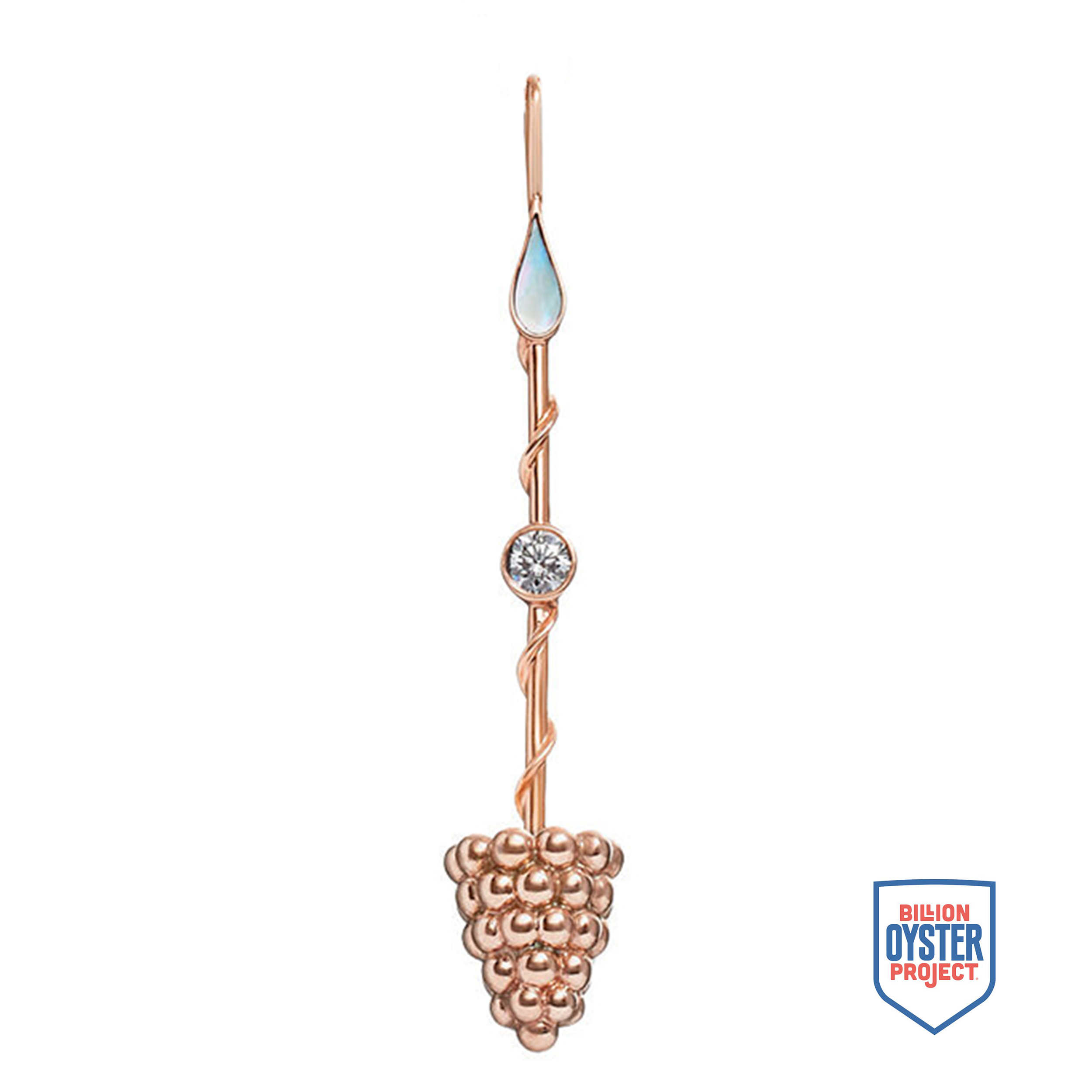 Prosperity Wand Pendant in Rose Gold
