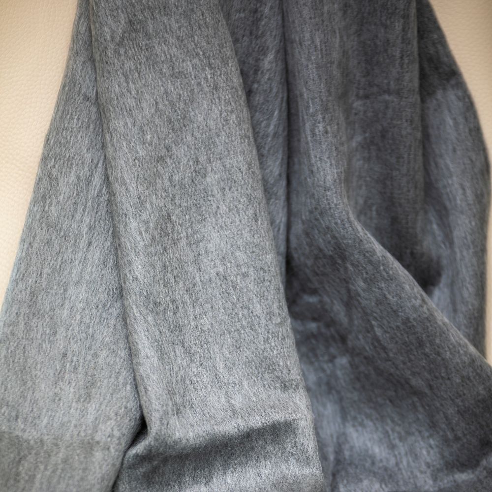 Kani Collection - Handwoven Reversible Storm Grays Alpaca Throw Blanket From Ecuador