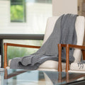 Reversible Alpaca Throw Blanket Handwoven From Ecuador - Storm Grays - Kani Collection