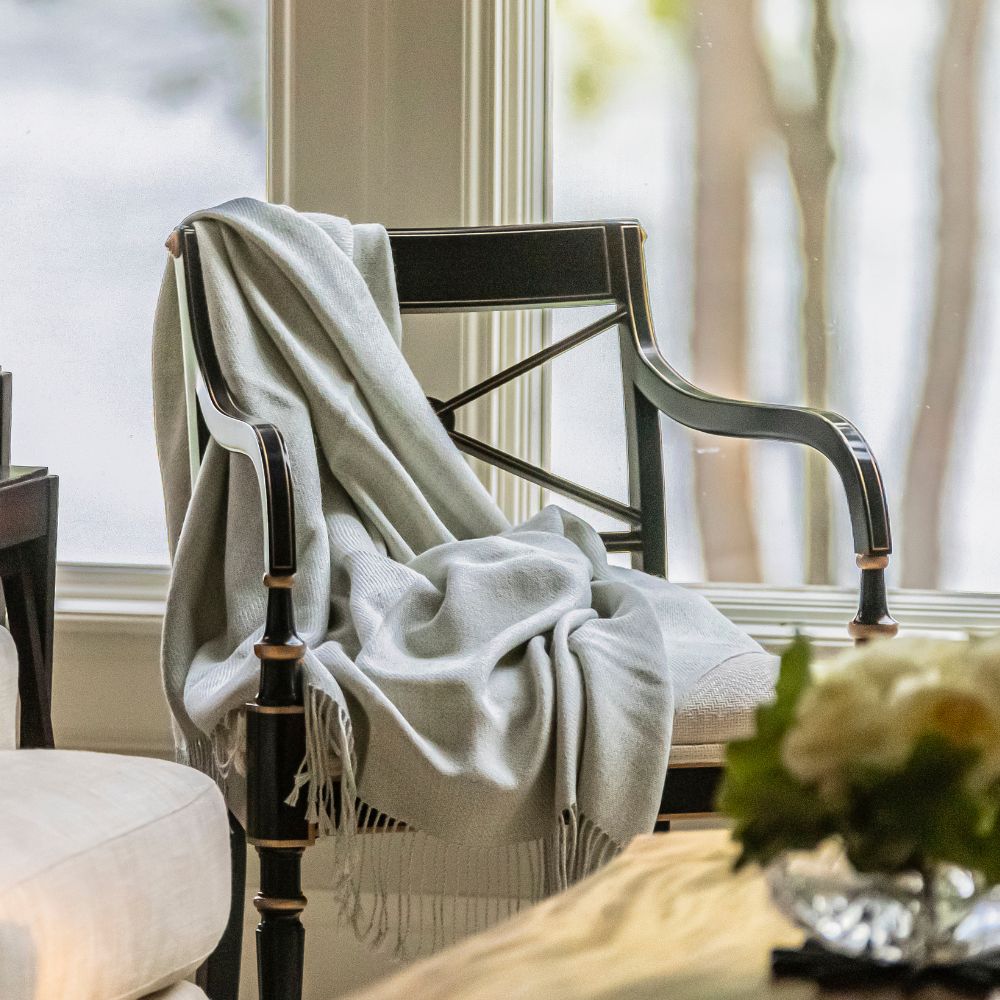 Wasi Collection - Handloomed 100% Undyed Alpaca Graphite Baby Alpaca Throw Blanket From Peru