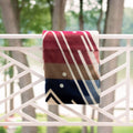 Handwoven Reversible Chevron Red Blue Peach & Brown Alpaca Throw Blanket - Yachana Collection