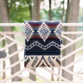 Handwoven Reversible Brown Red Wave Alpaca Throw Blanket- Yachana Collection