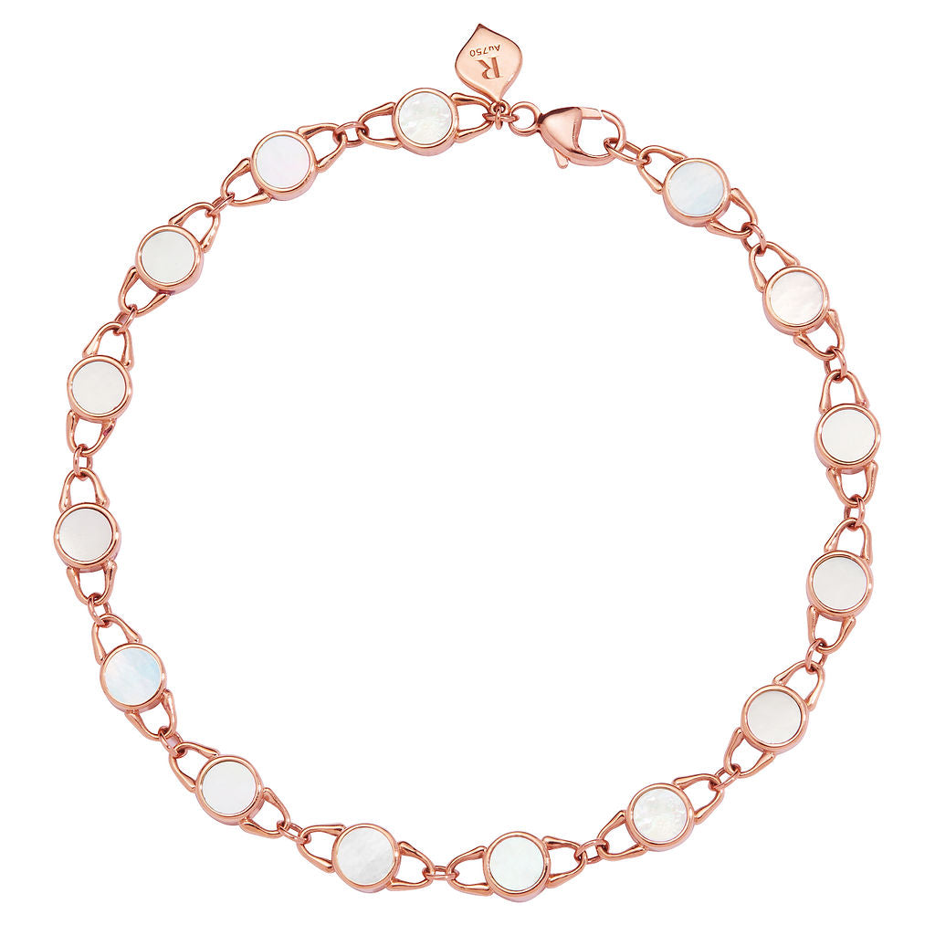 TreasureLock Mother-of-Pearl Bracelet 4mm in Rose Gold - Paz Lifestyle 