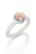 silver azotic mercury mist topaz open bezel ring - Paz Lifestyle 