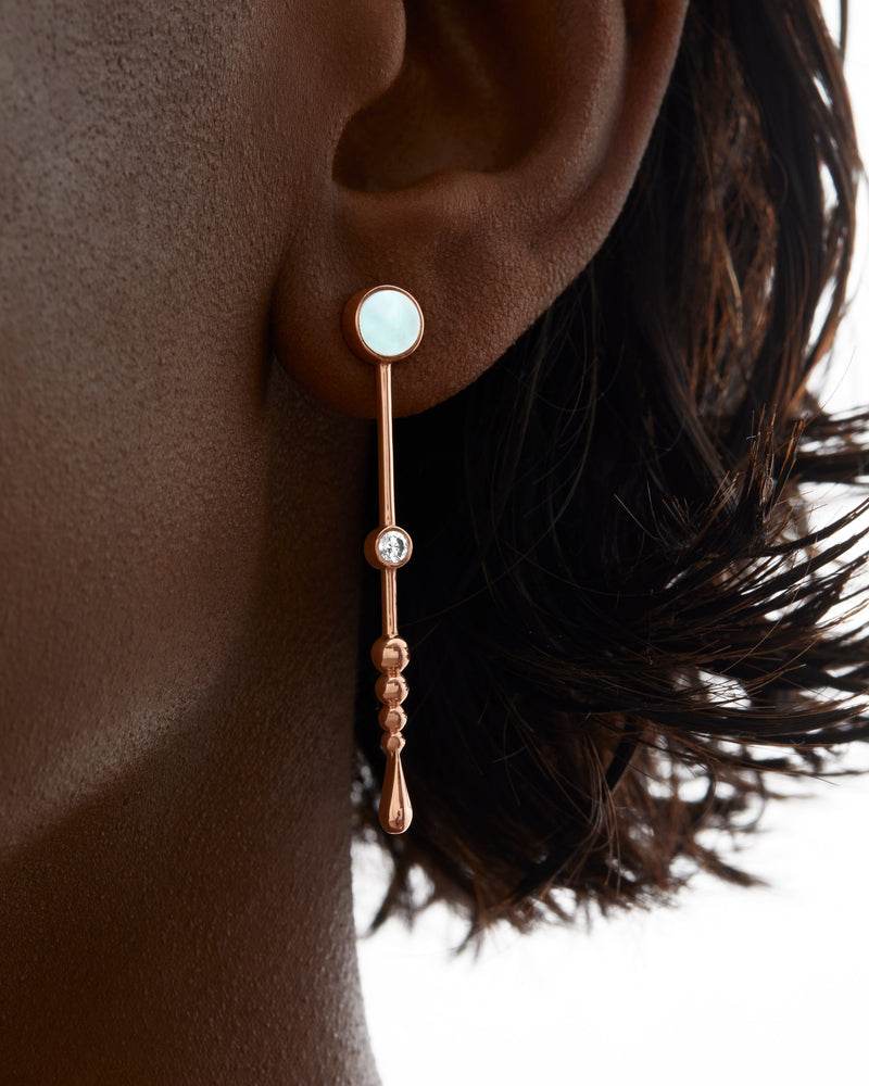 Loyalty Wand Earrings in Rose Gold - Paz Lifestyle 