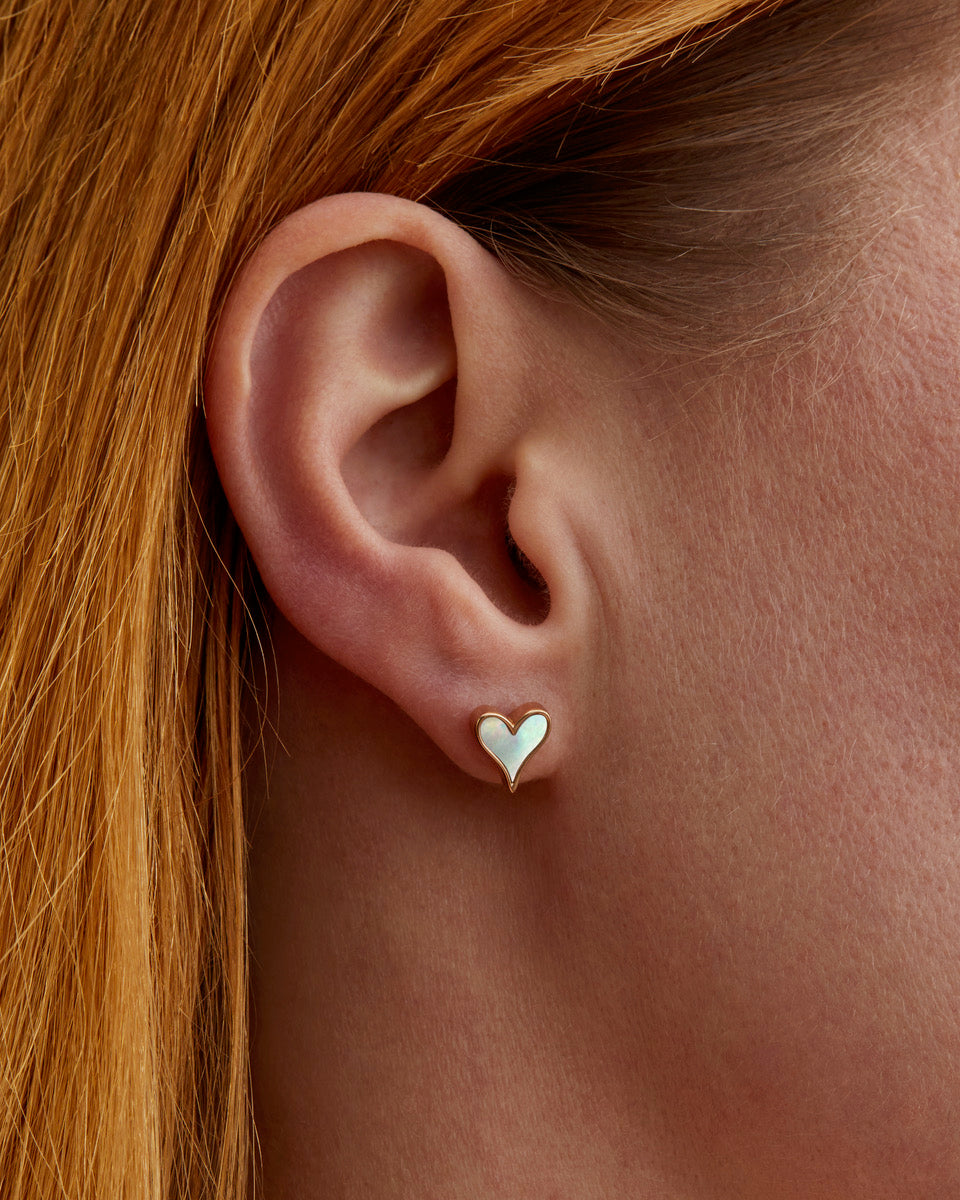 LoveLock Earrings 7mm in 18k Yellow Gold