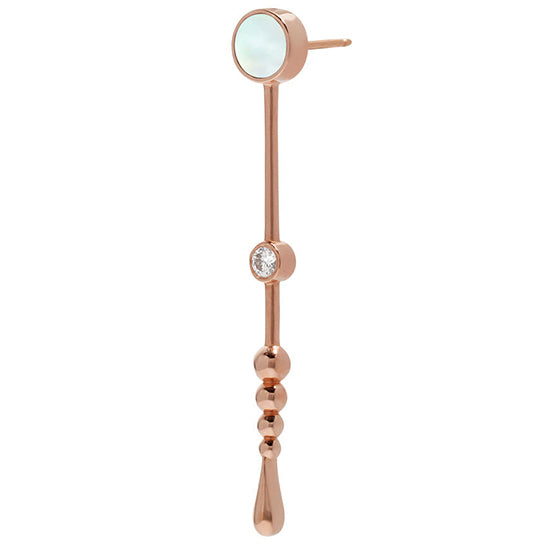 Loyalty Wand Earrings in Rose Gold