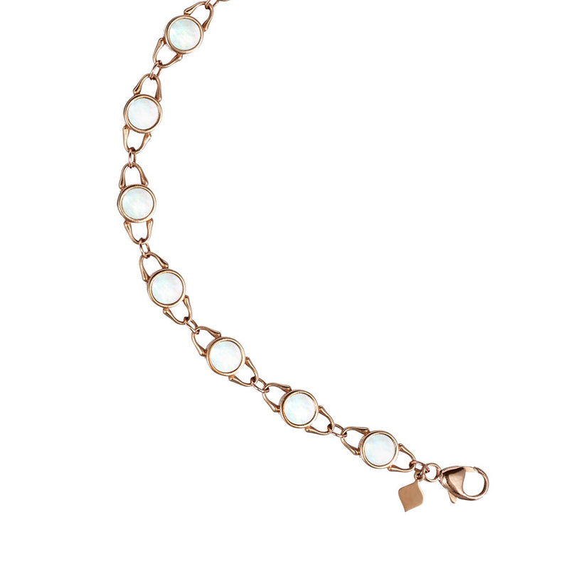 TreasureLock Mother-of-Pearl Bracelet 4mm in Rose Gold - Paz Lifestyle 