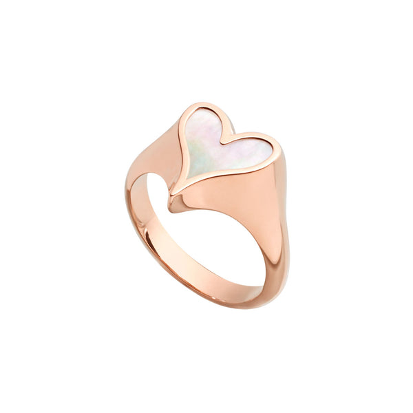 Love Signet Ring 10mm in Rose Gold - Paz Lifestyle 