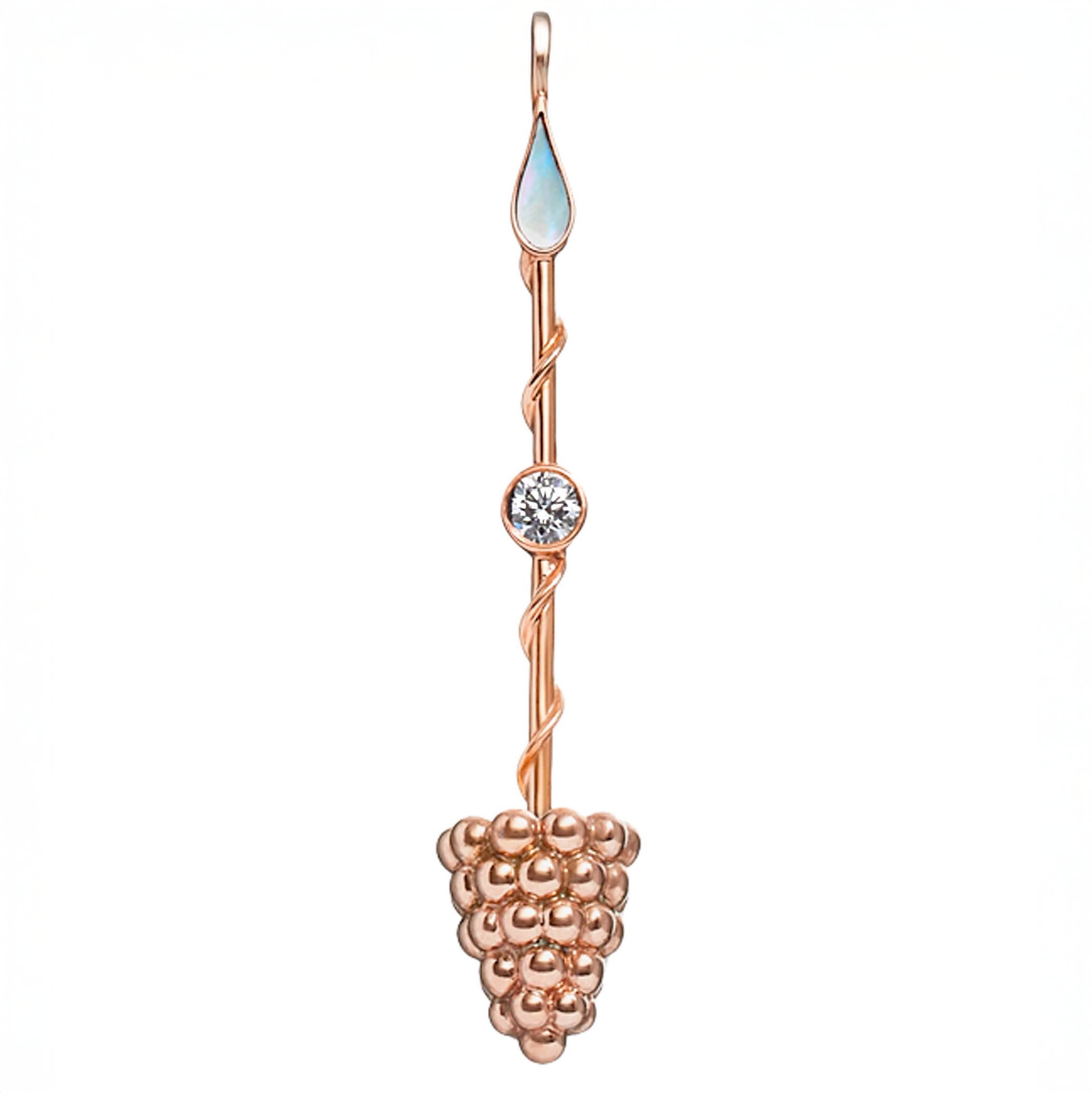 Prosperity Wand Pendant in Rose Gold