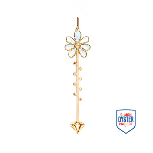 Bloom Wand Pendant in 18k Yellow Gold - Paz Lifestyle 