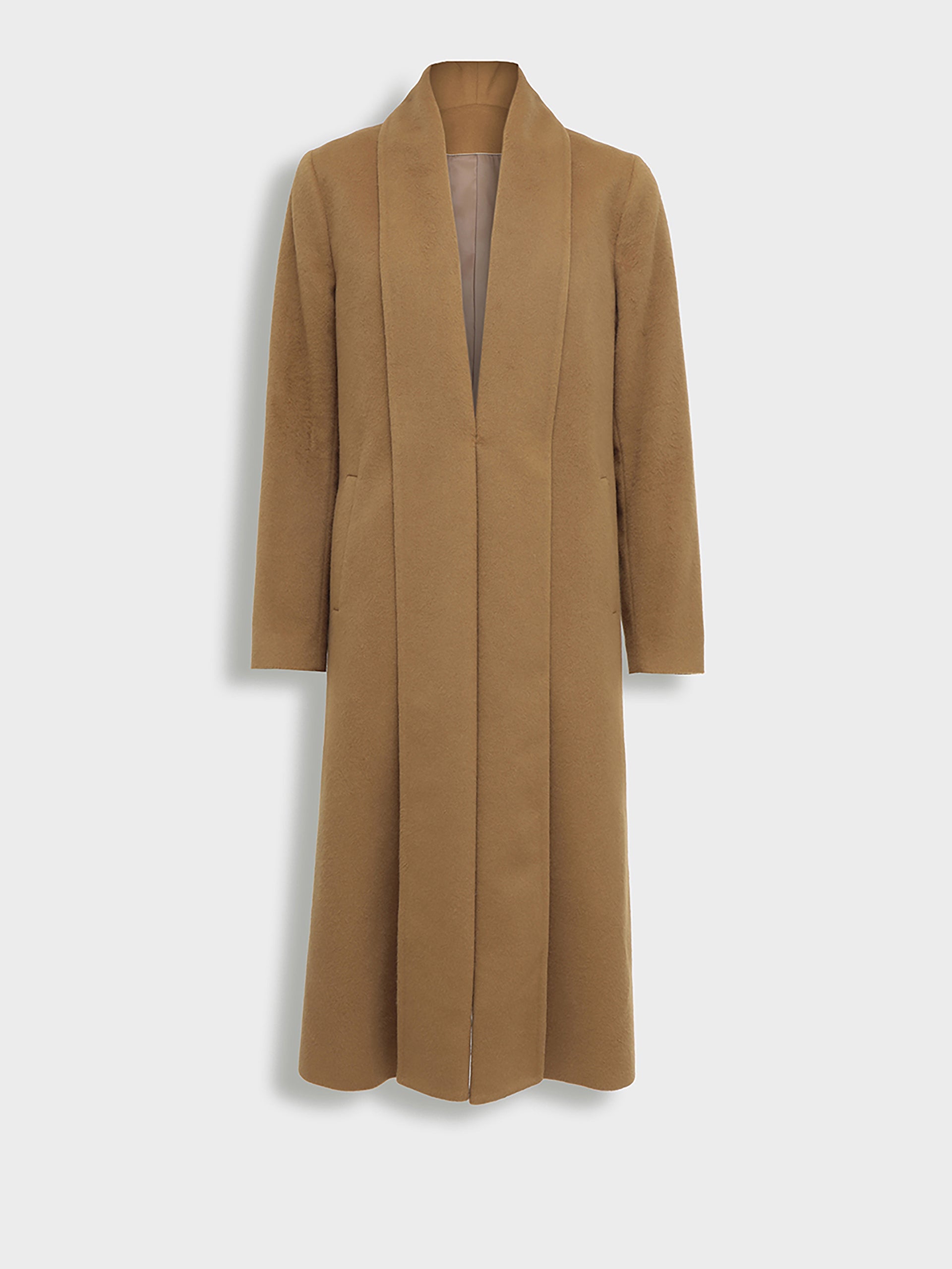 Long Swing Coat Vicuna Color Camel
