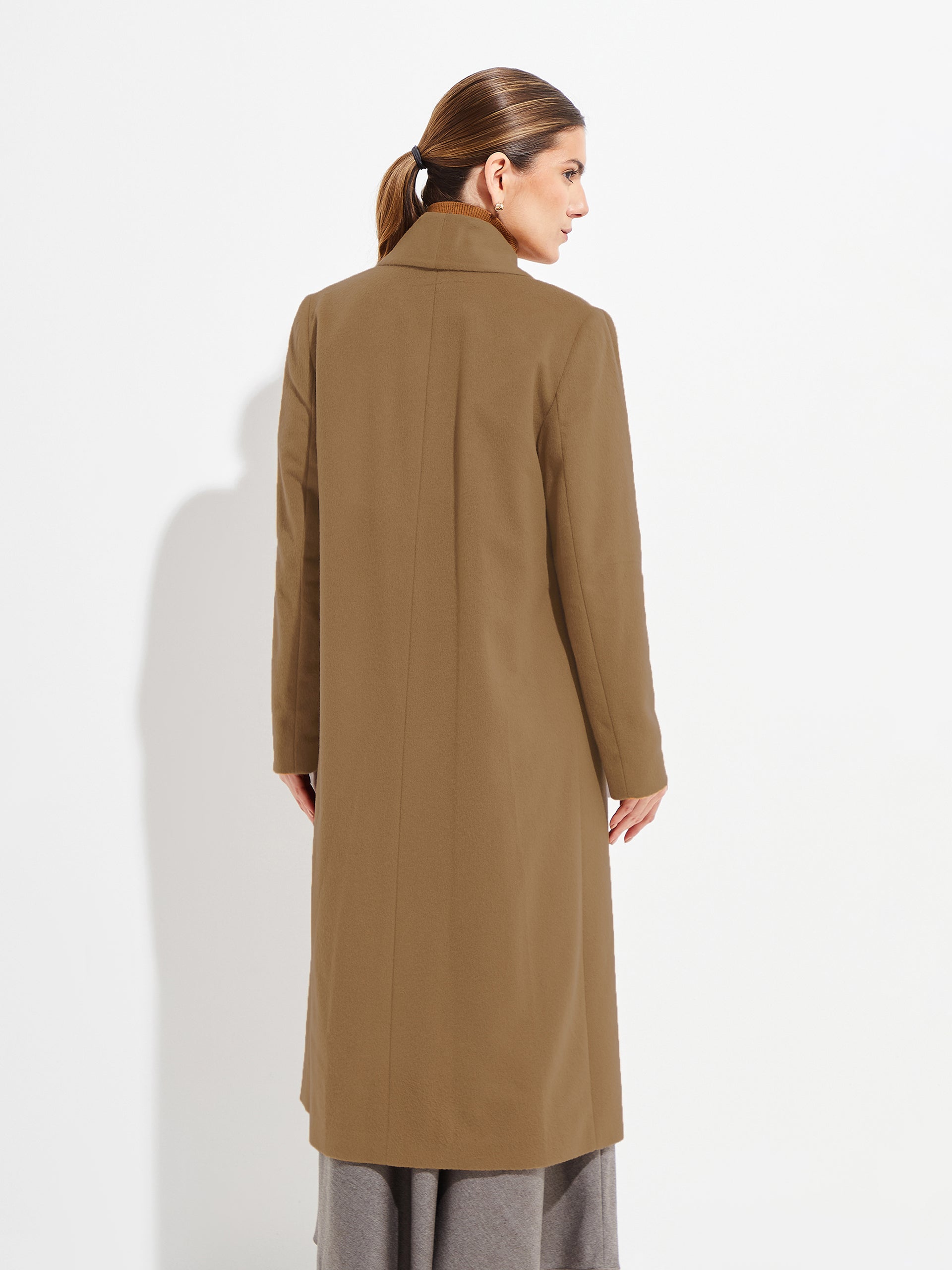 Long Swing Coat Vicuna Color Camel