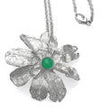 the one of a kind silver with a chrysoprase stone pine cone scales pendant - Paz Lifestyle 