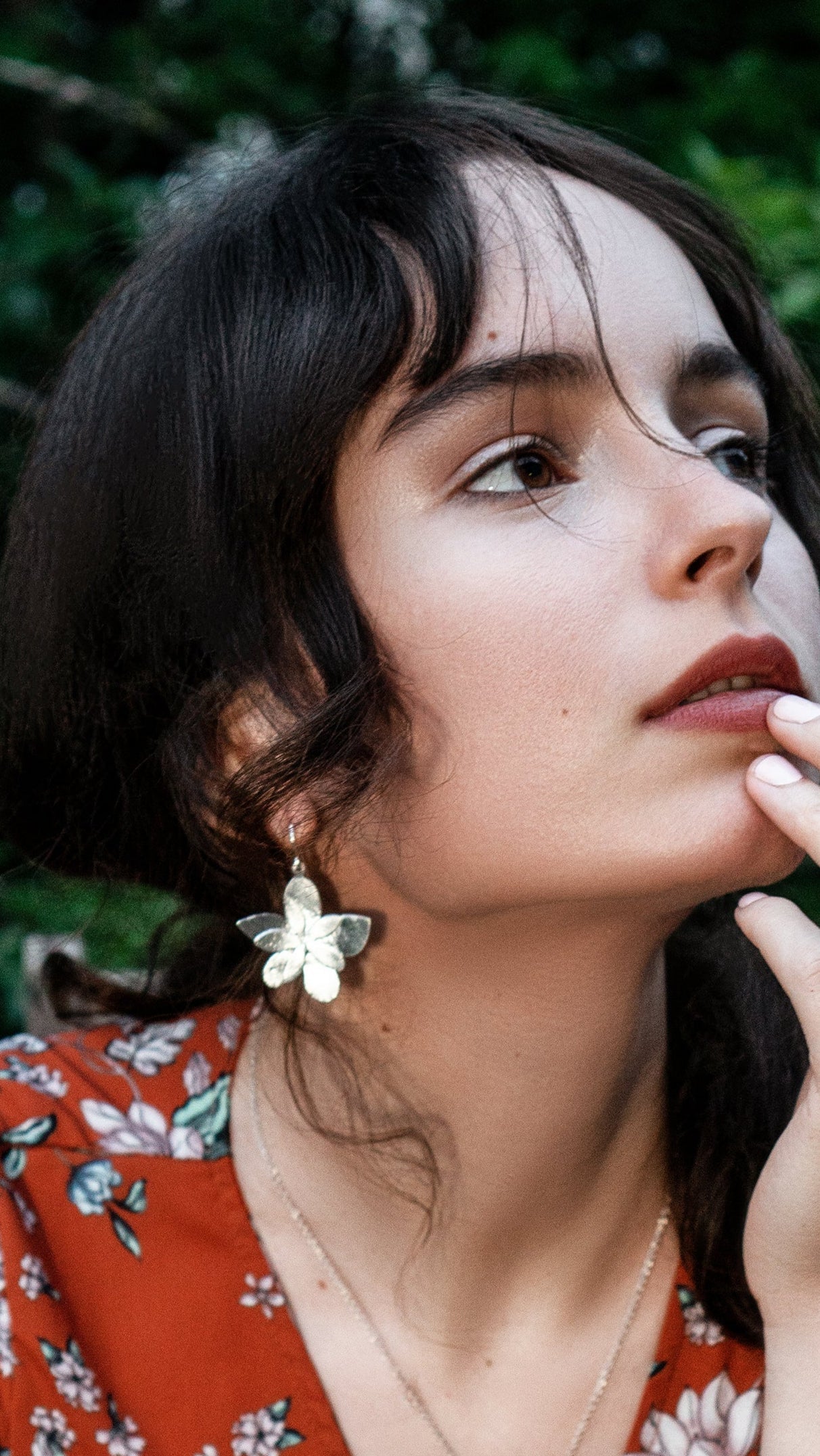 Petals Atop Petals Sterling Silver Dangle Earrings - Paz Lifestyle 