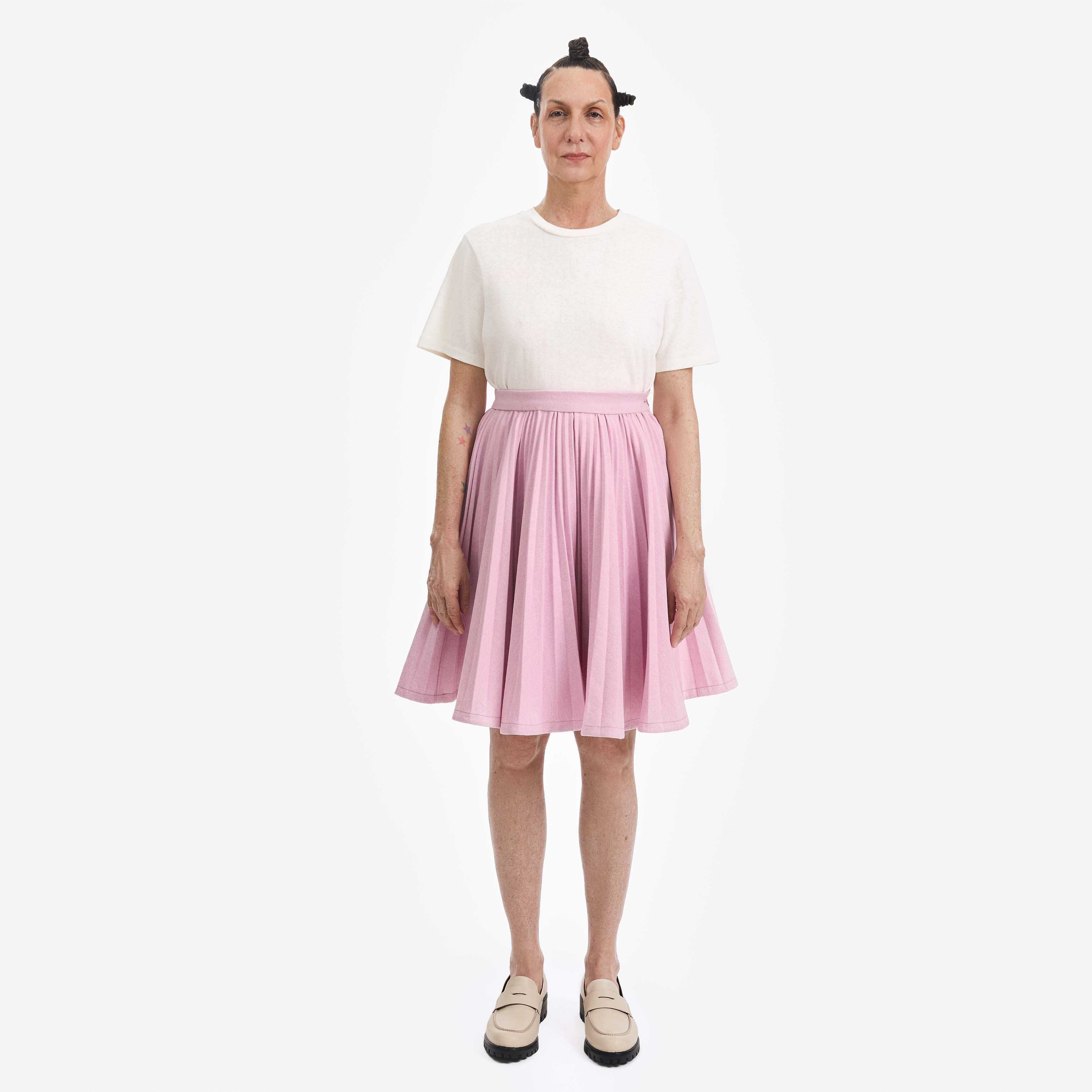 Denim Pleated Mini Skirt - Paz Lifestyle 