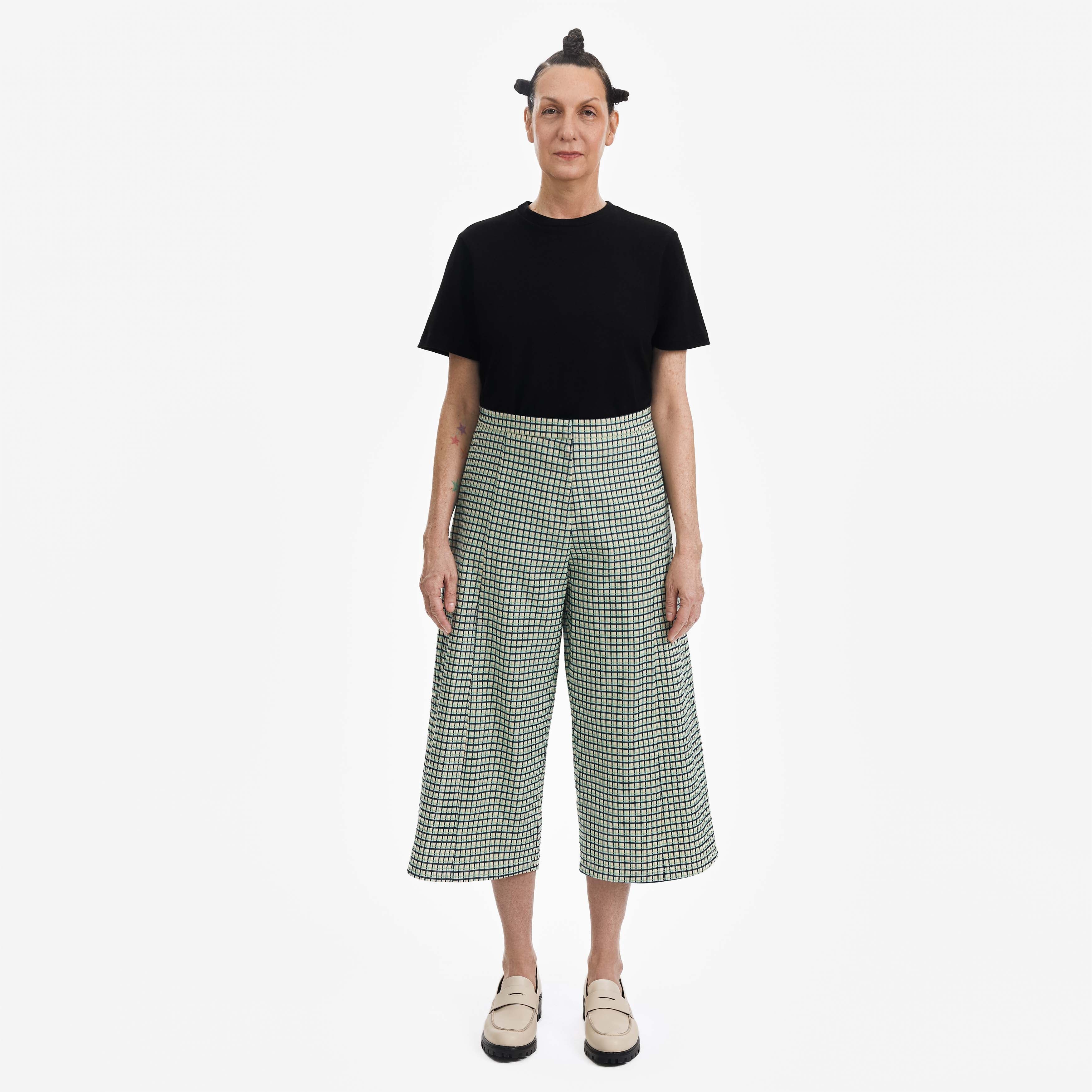 Plaid Wide Leg Pants - Paz Lifestyle 
