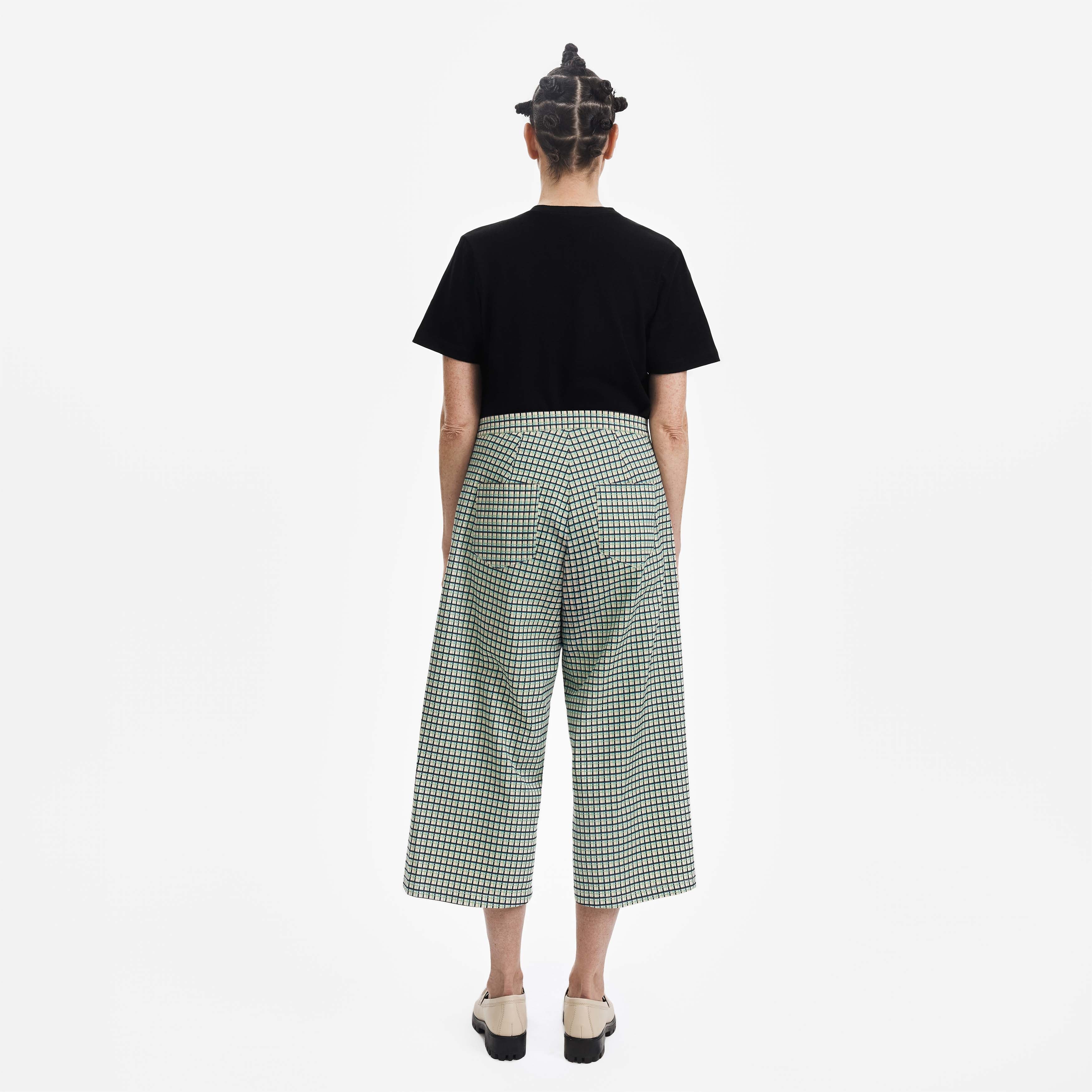 Plaid Wide Leg Pants - Paz Lifestyle 