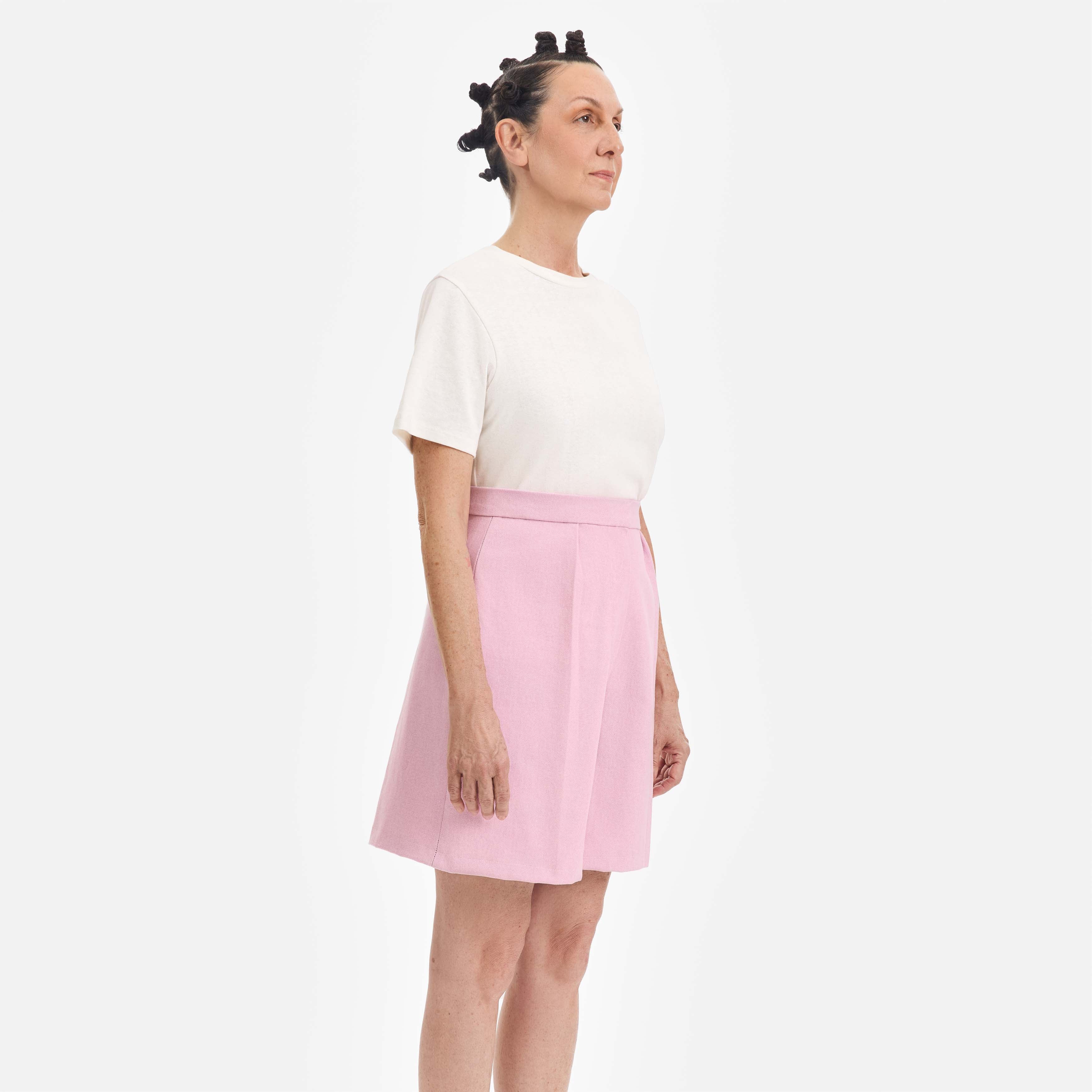 Pink Denim Safari Shorts - Paz Lifestyle 