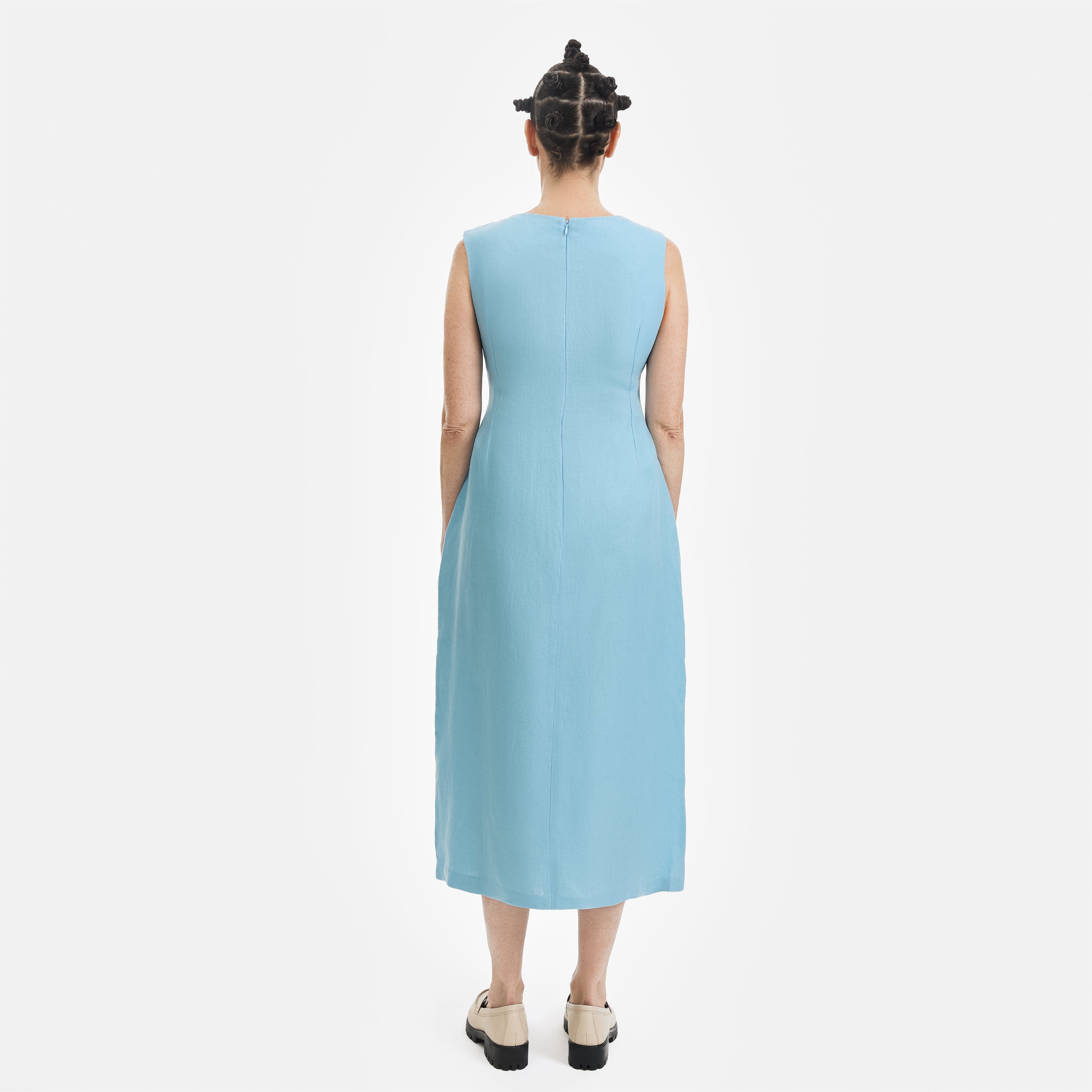 Linen Midi Dress - Paz Lifestyle 